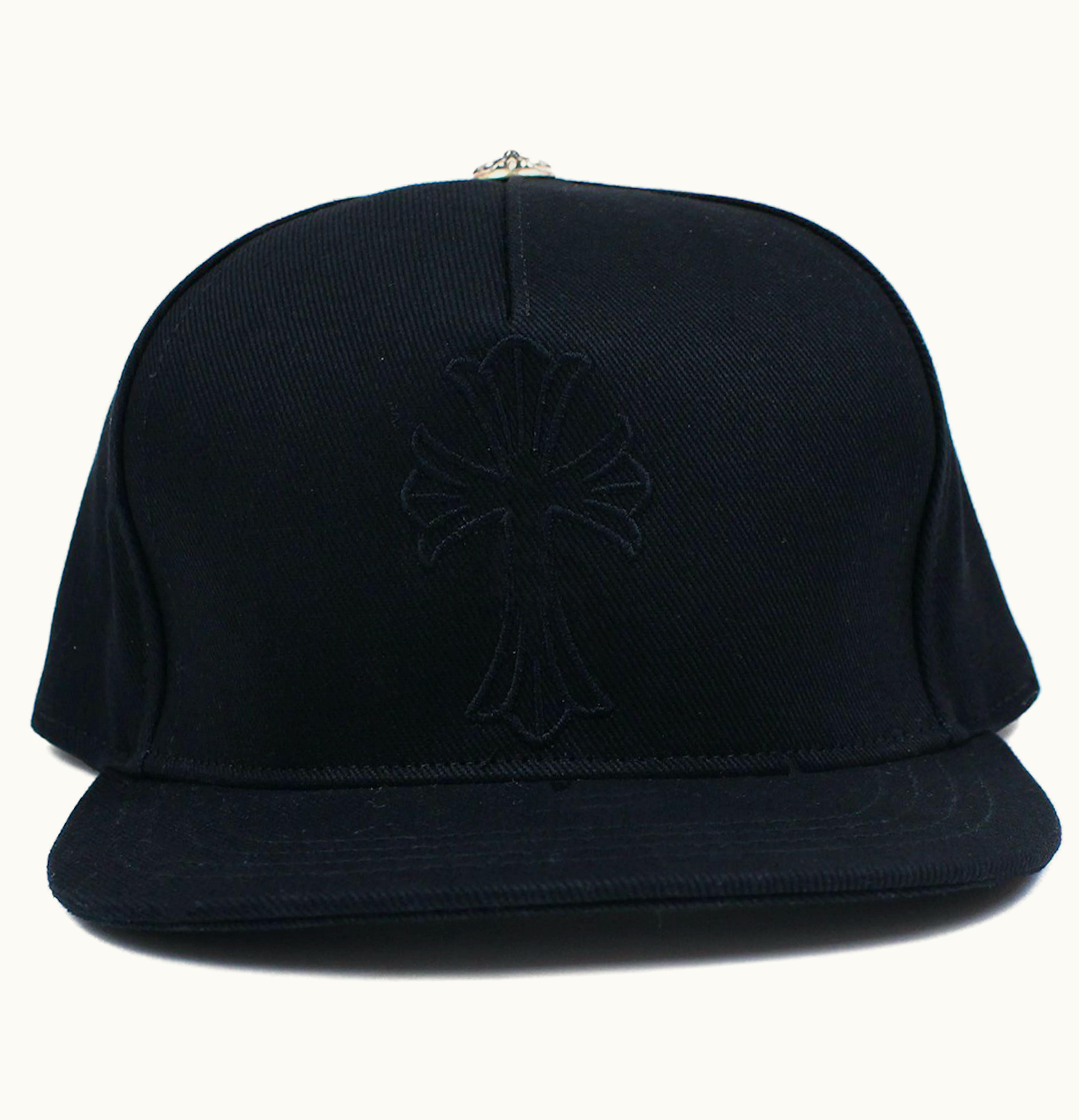 Chrome Hearts Chrome Hearts Cross Waxed Denim Baseball Cap Black