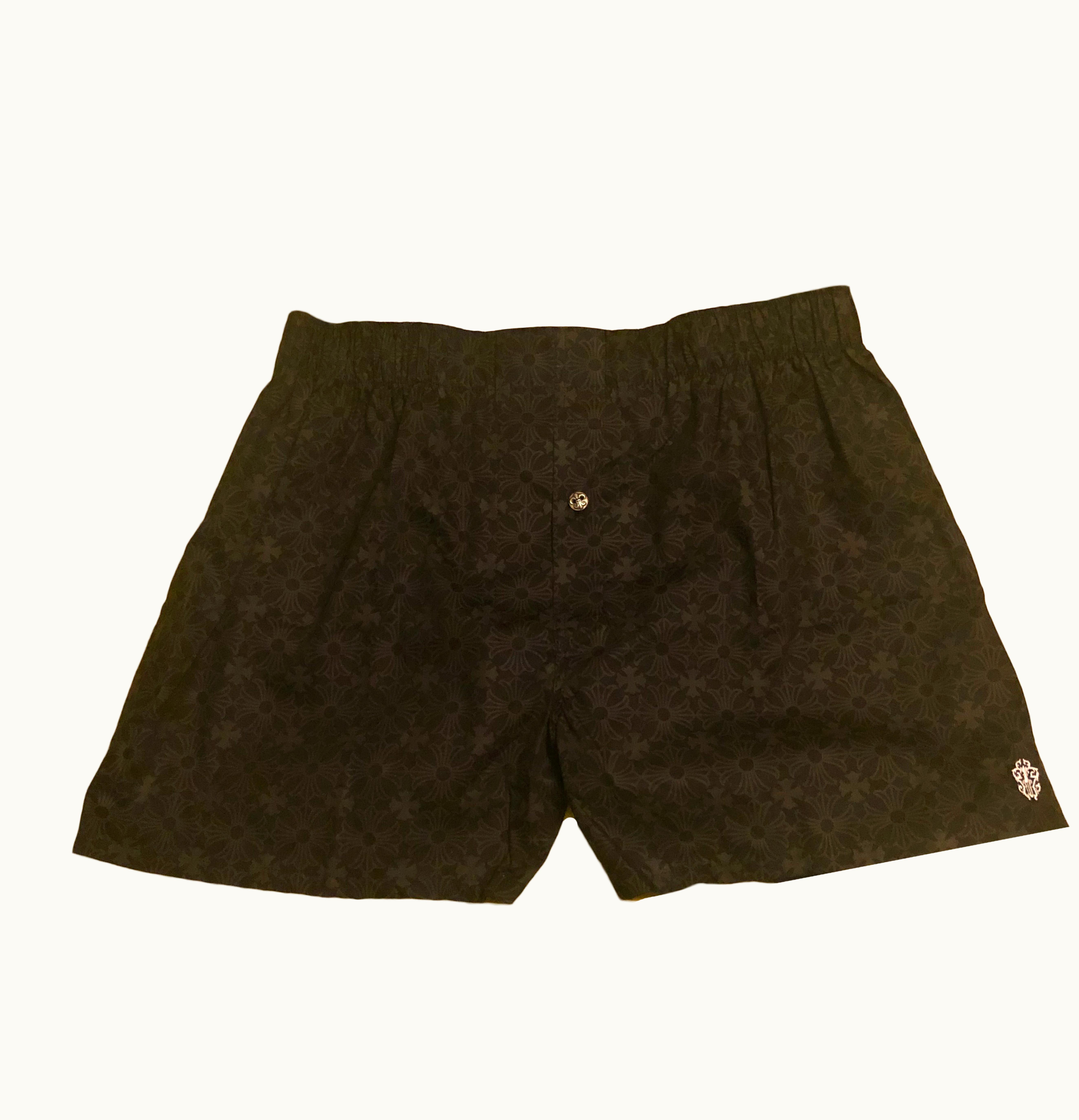 Chrome Hearts Chrome Hearts Cross Monogram Boxer Shorts Silver Button Black