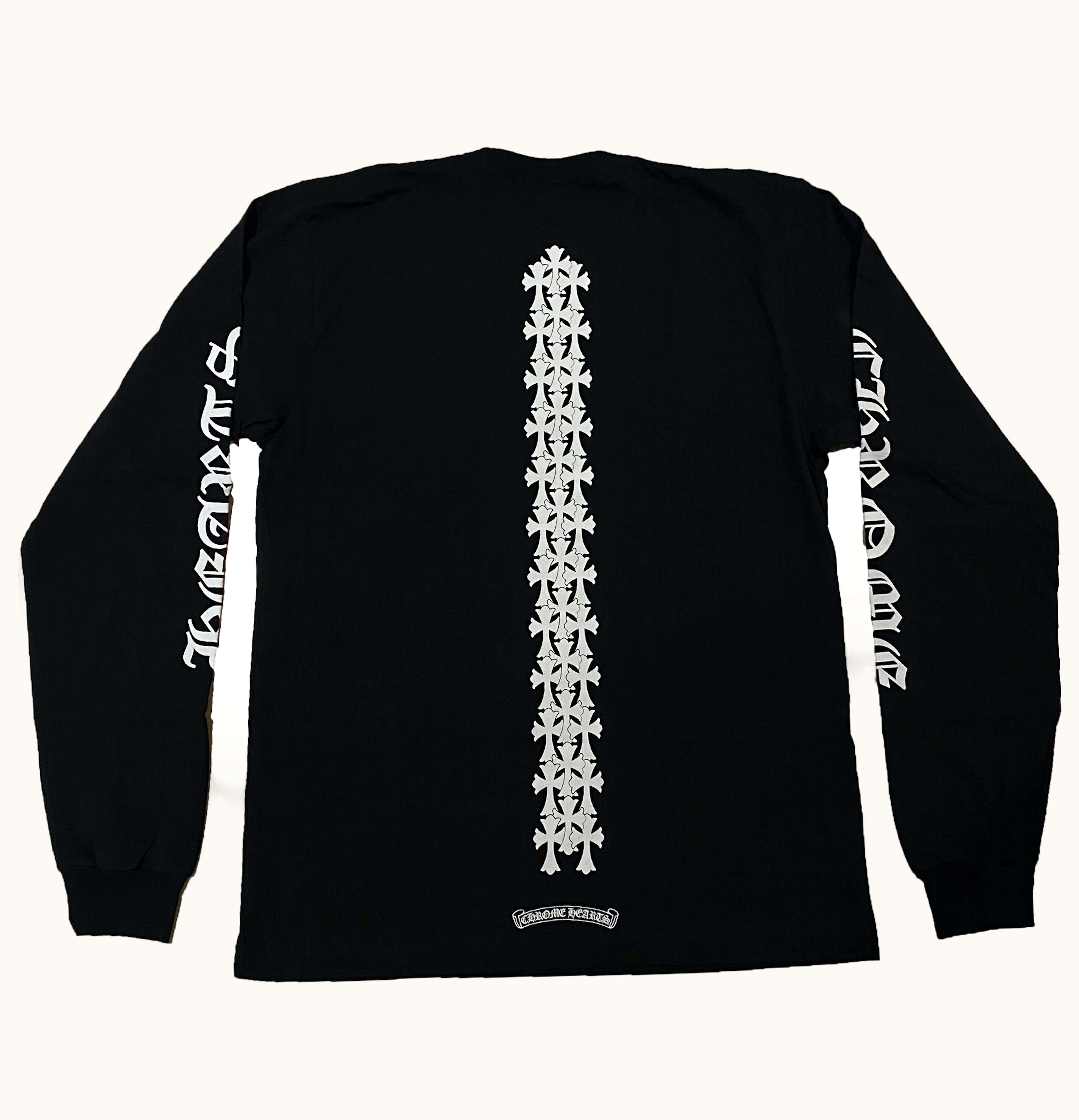 Chrome Hearts Chrome Hearts Cemetery Cross Tire Tracks L S T Shirt Black