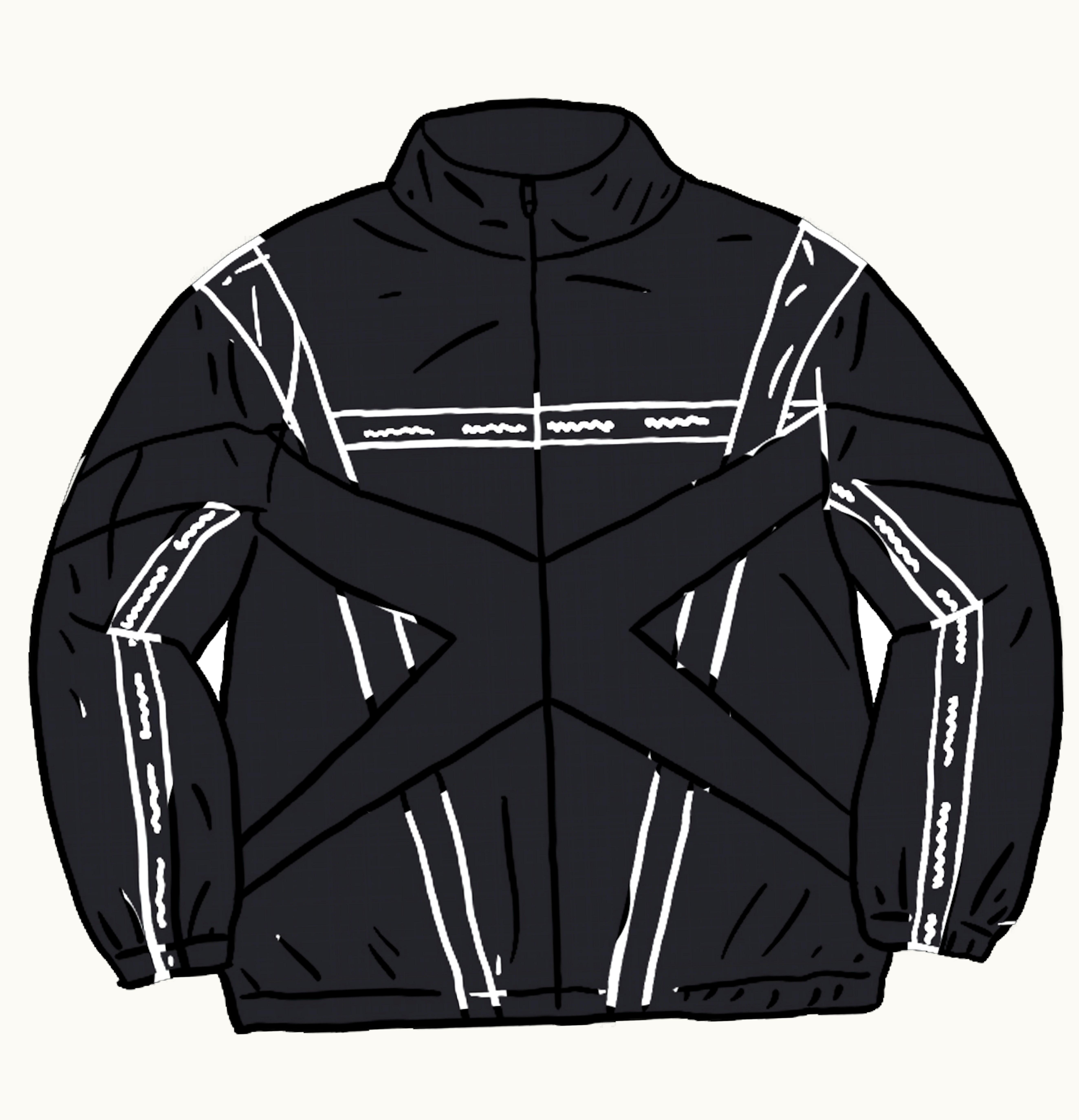 Supreme Supreme Cross Paneled Track Jacket Black