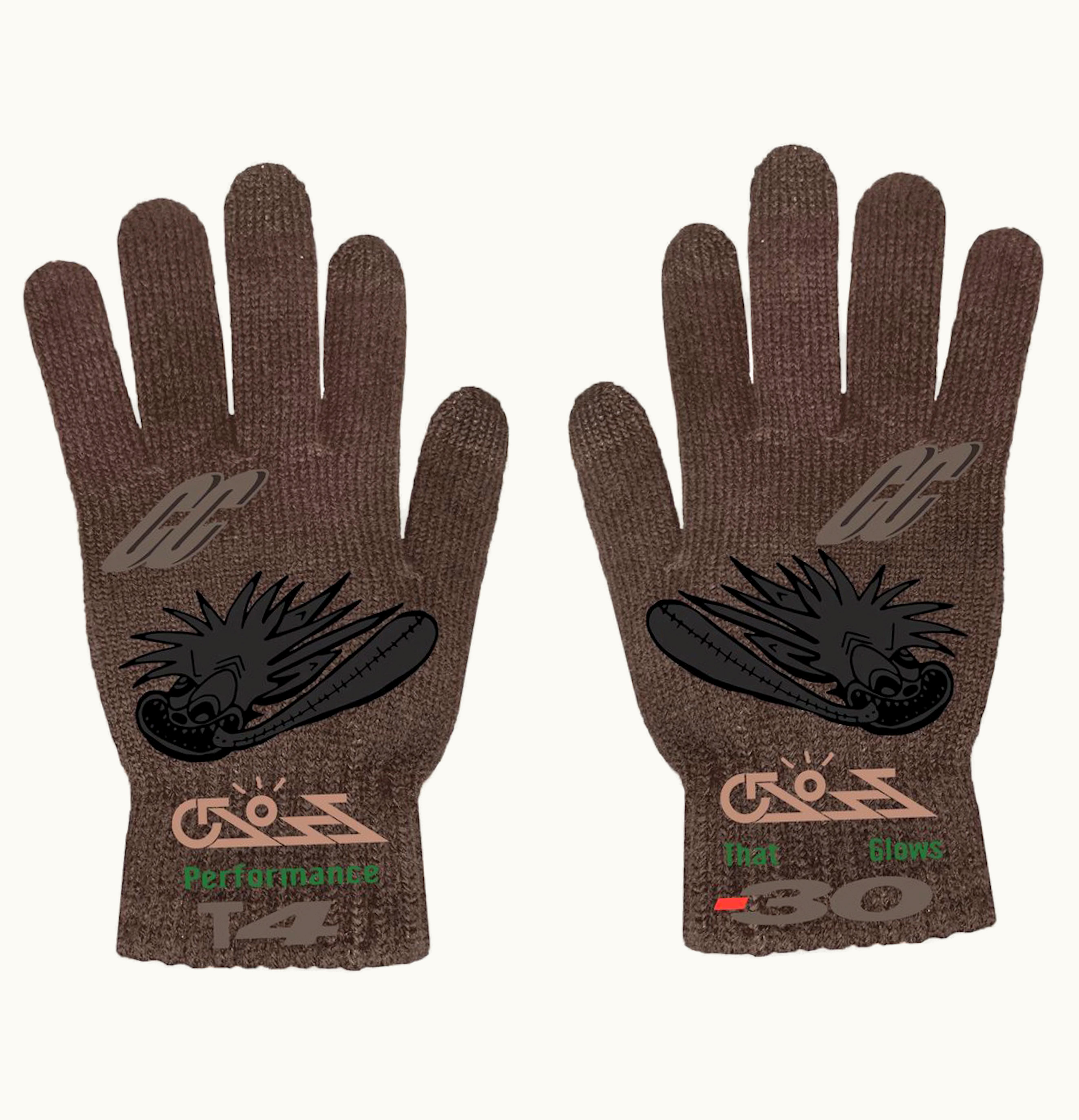 Travis Scott Travis Scott Cactus Jack Cross Gloves Brown