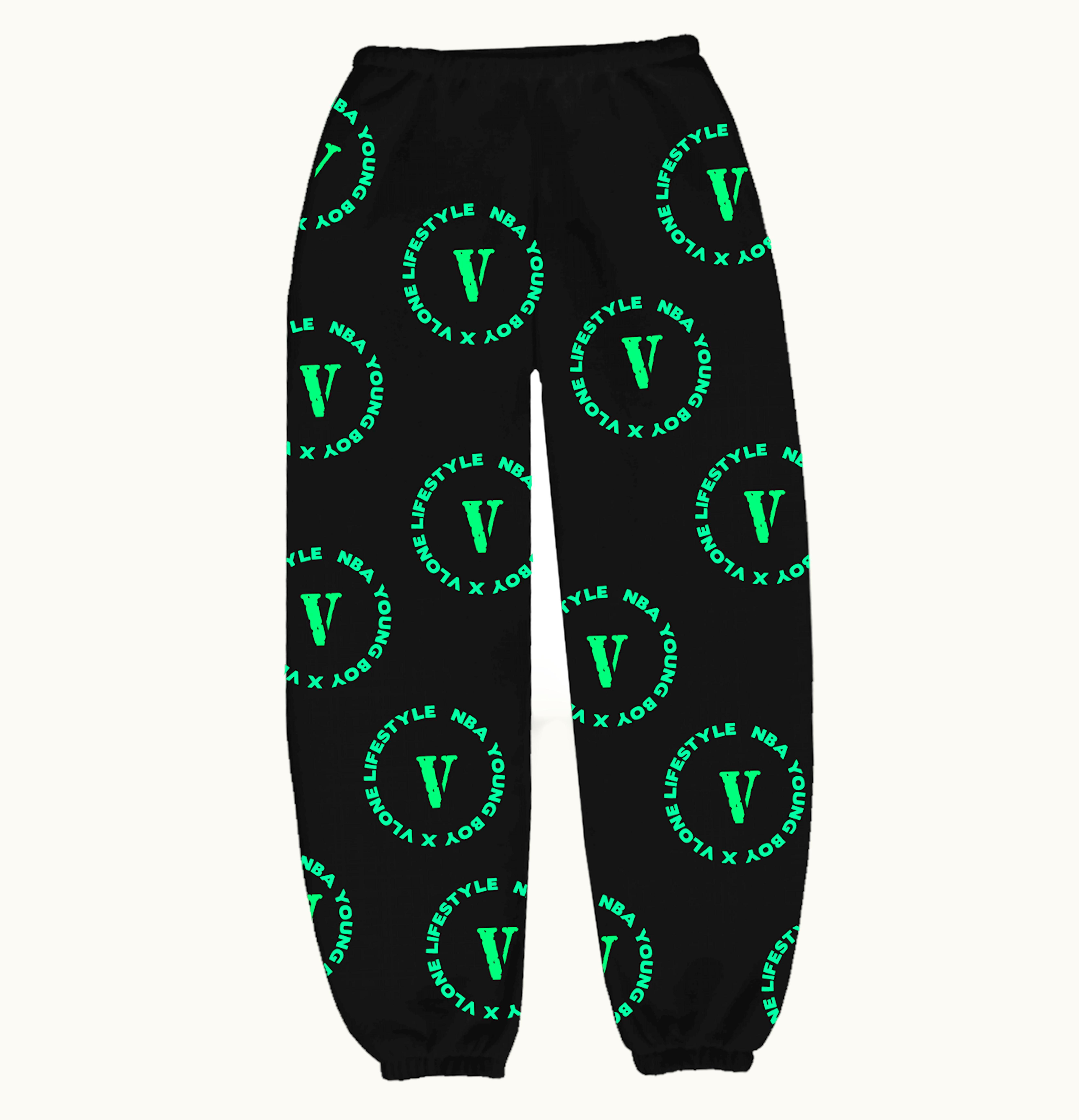 YoungBoy NBA YoungBoy NBA x Vlone Cross Roads Sweatpants Black Green