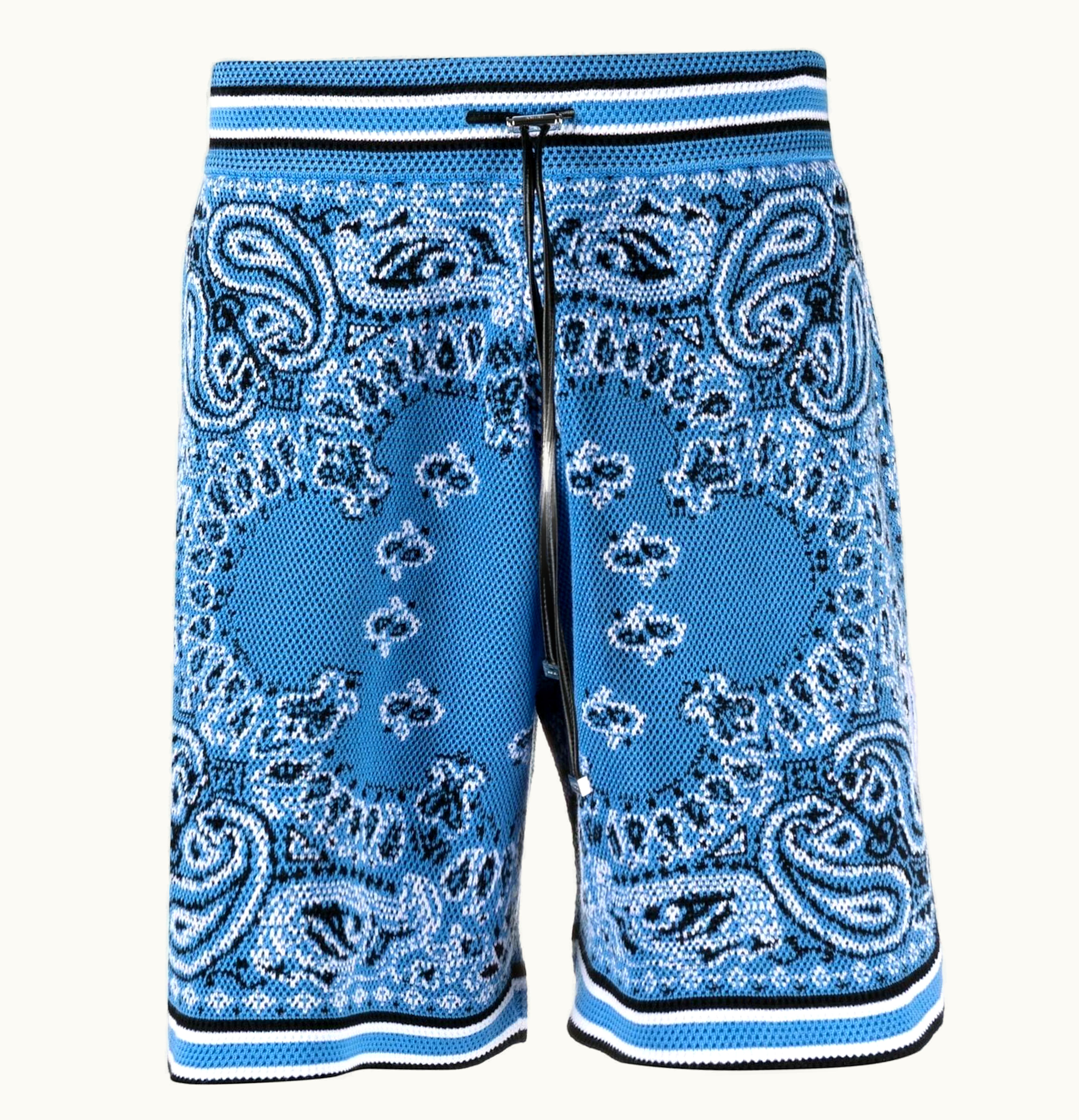 Amiri AMIRI Bandana Crochet Basketball Shorts Carolina Blue