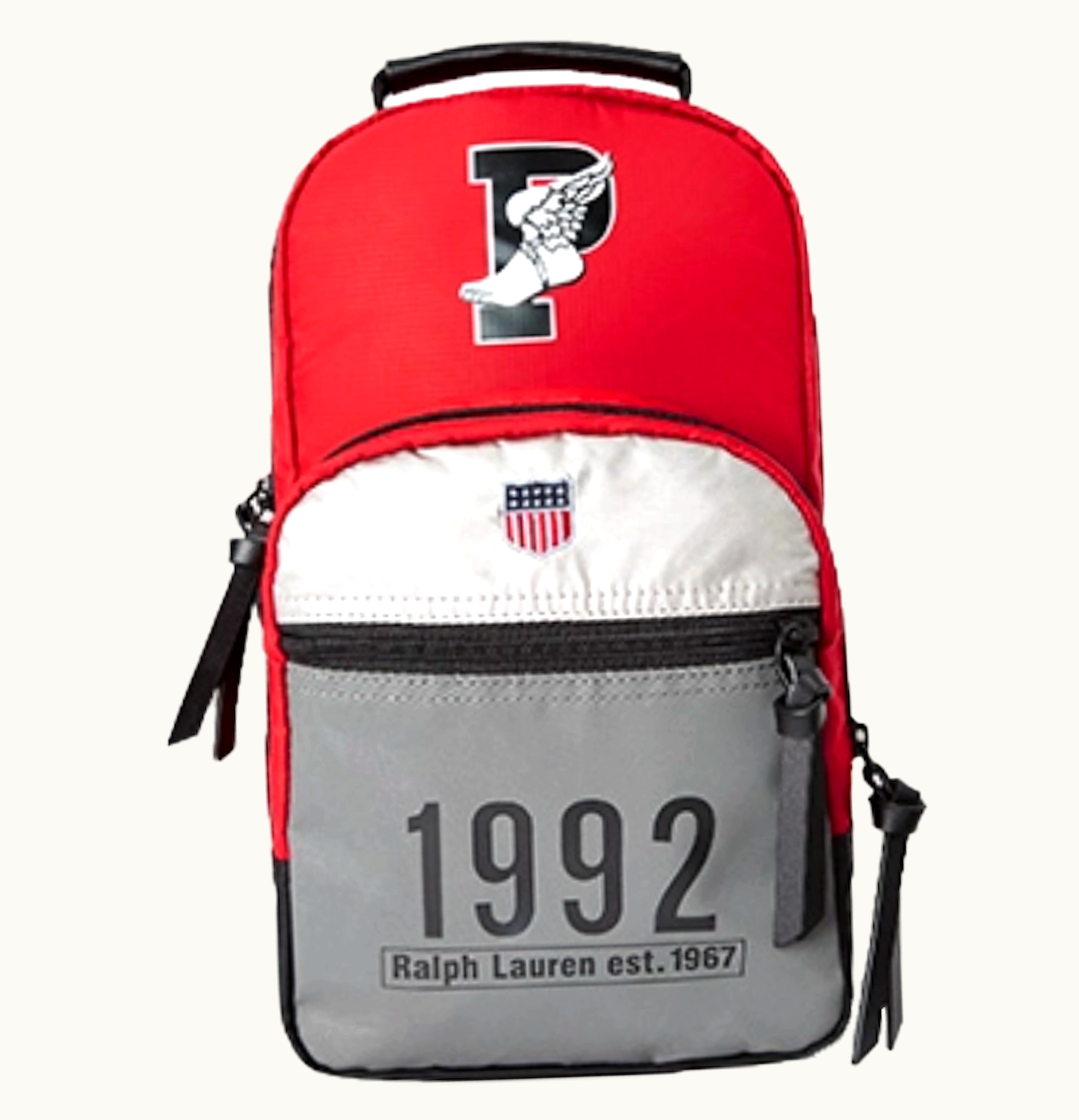 Polo Ralph Lauren Polo Winter Stadium Crossbody Bag Red Black