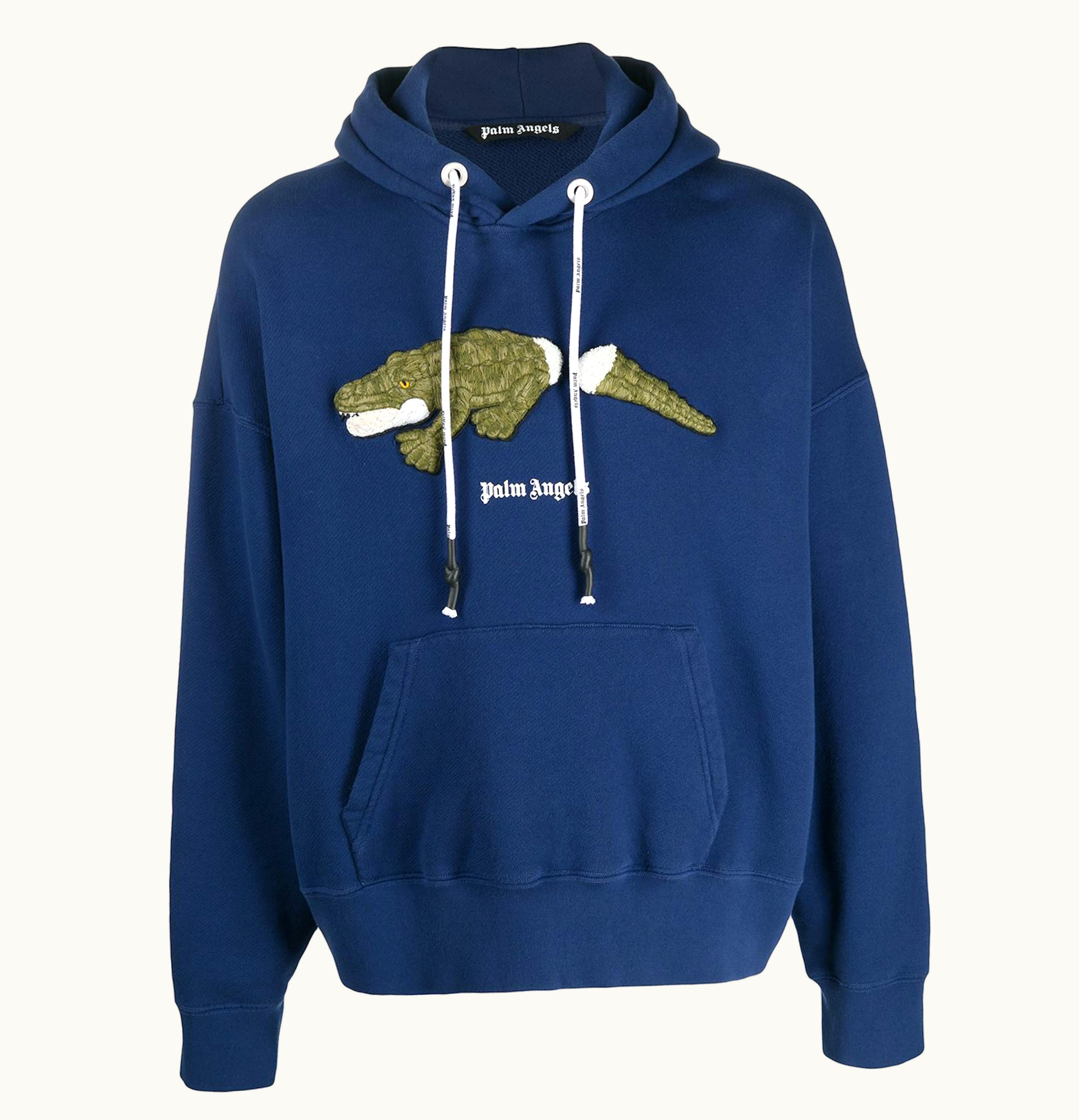Palm Angels Palm Angels Crocodile Hoodie Blue