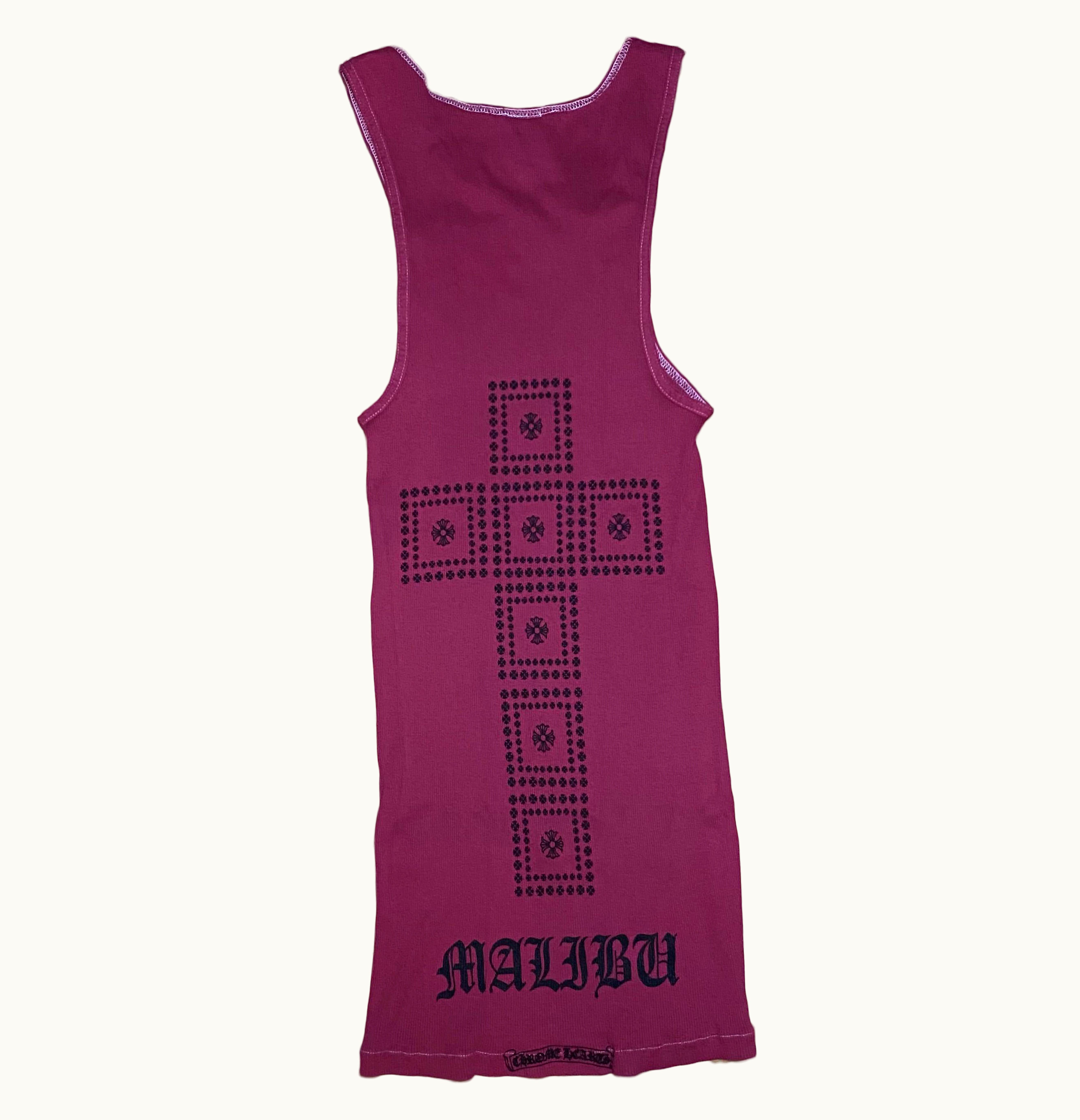 Chrome Hearts Chrome Hearts Malibu Exclusive Cross Tank Top Burgundy