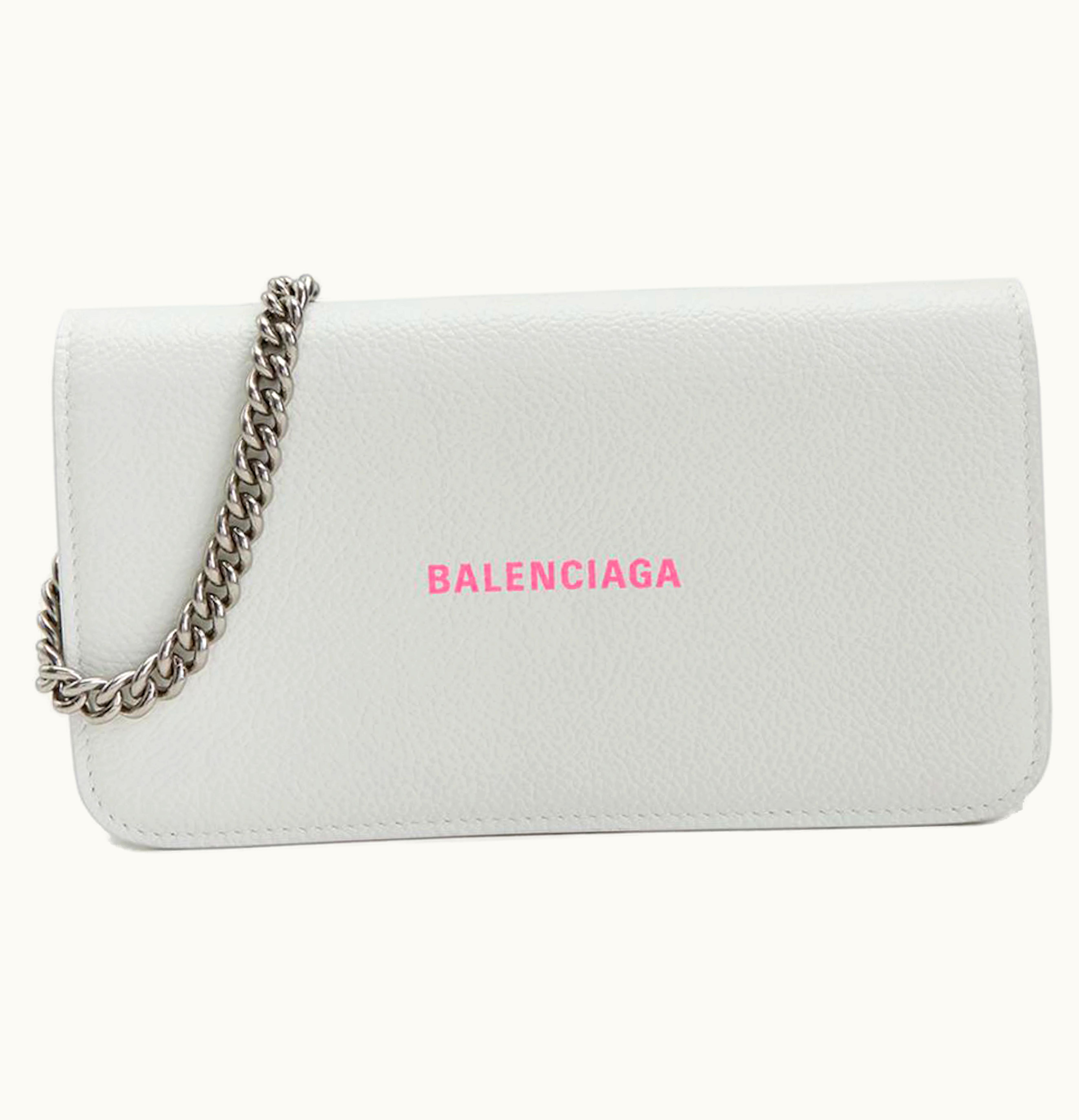 Balenciaga Balenciaga Chain Crossbody Bag White