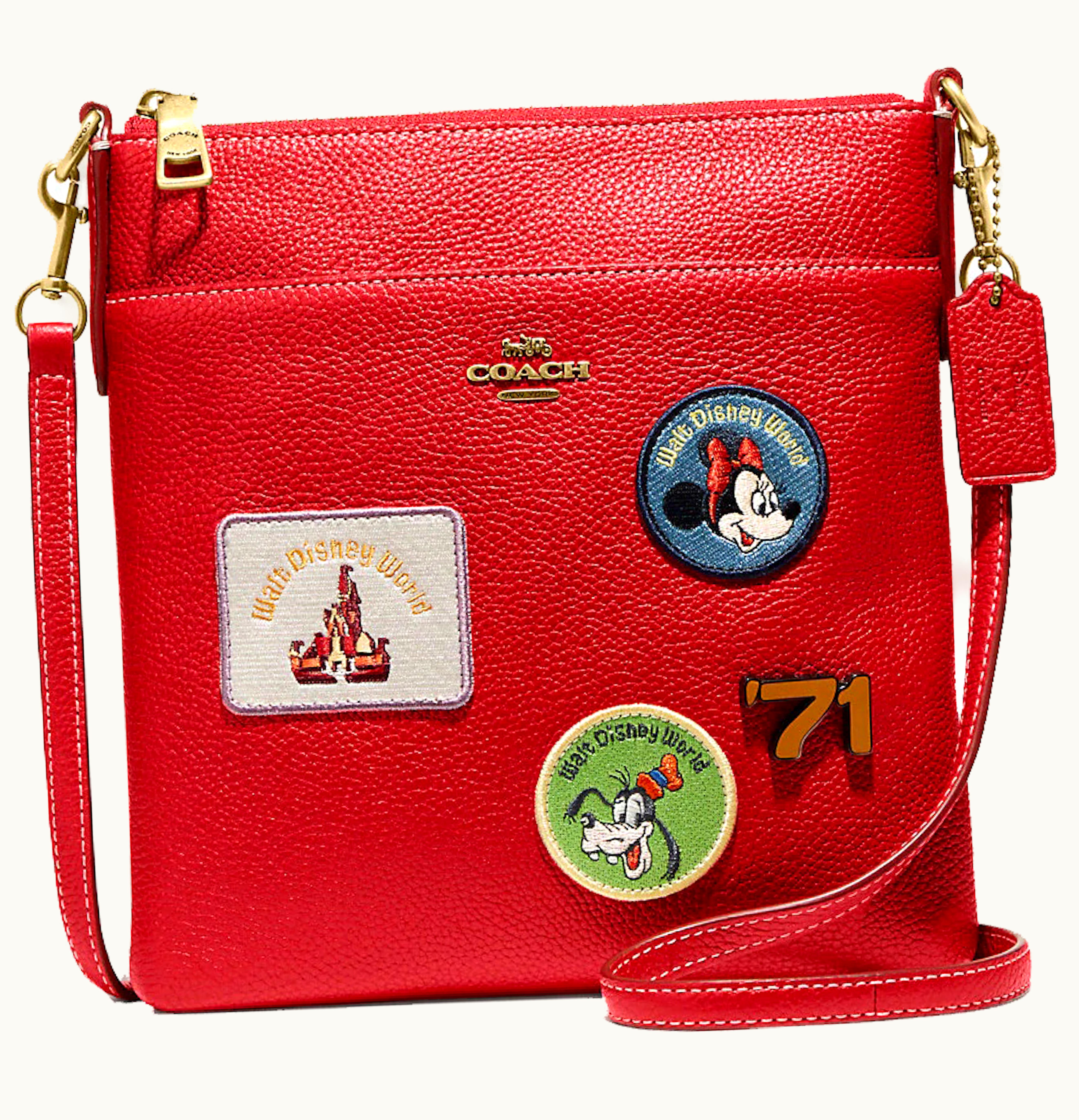 Coach Coach x Disney Kitt Messenger Crossbody Electric Red