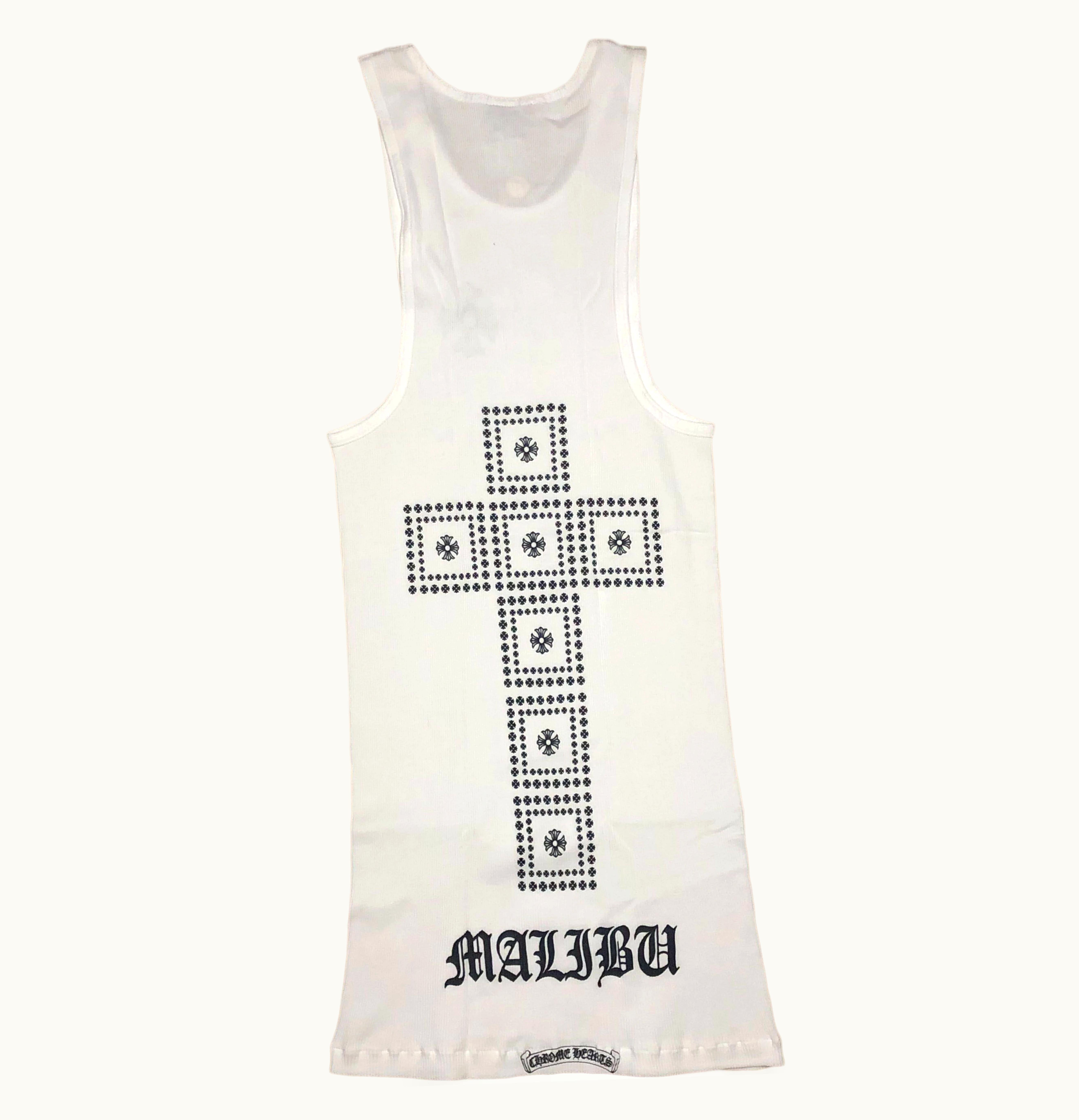Chrome Hearts Chrome Hearts Malibu Exclusive Cross Tank Top White