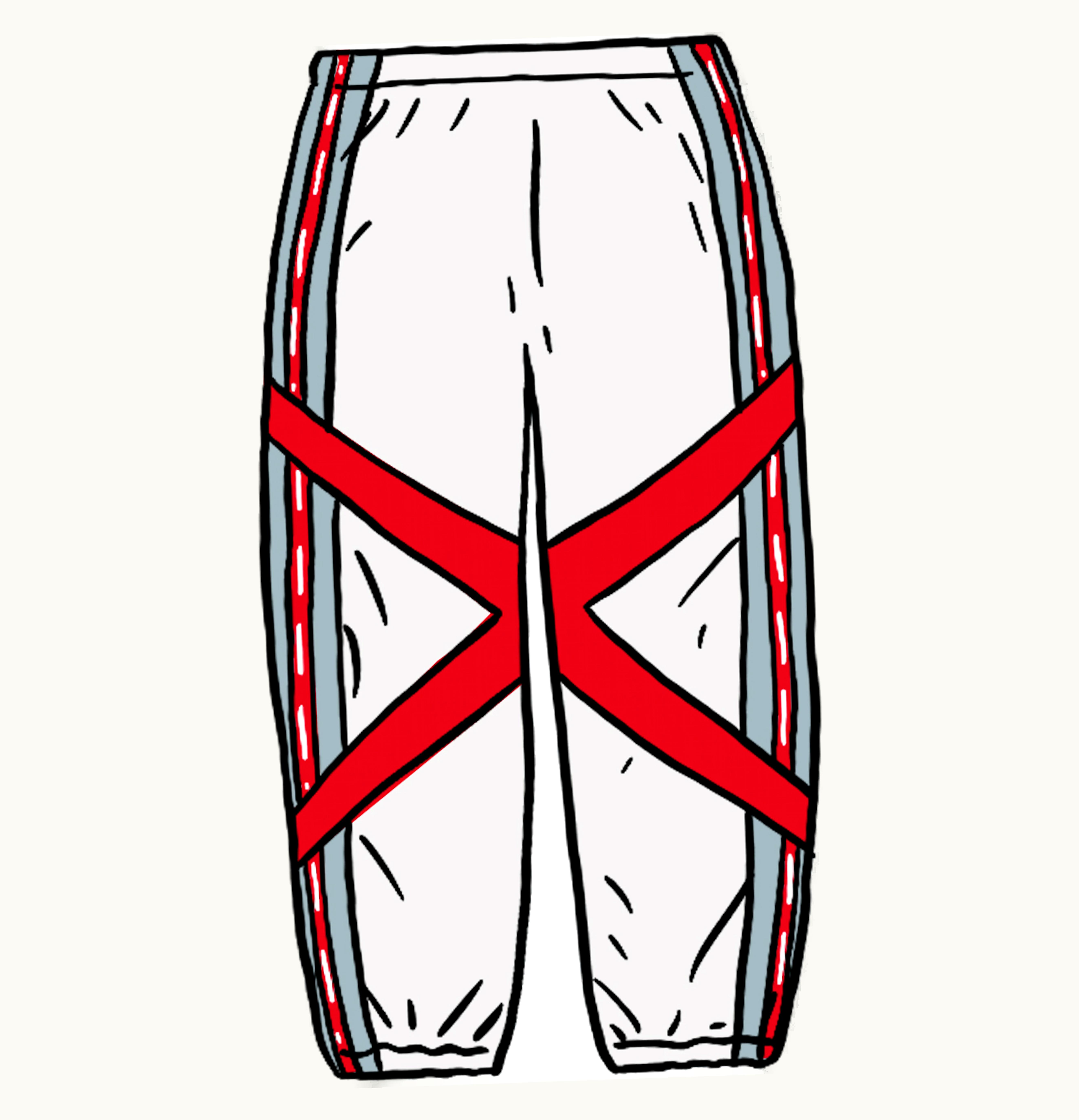 Supreme Supreme Cross Paneled Track Pant White