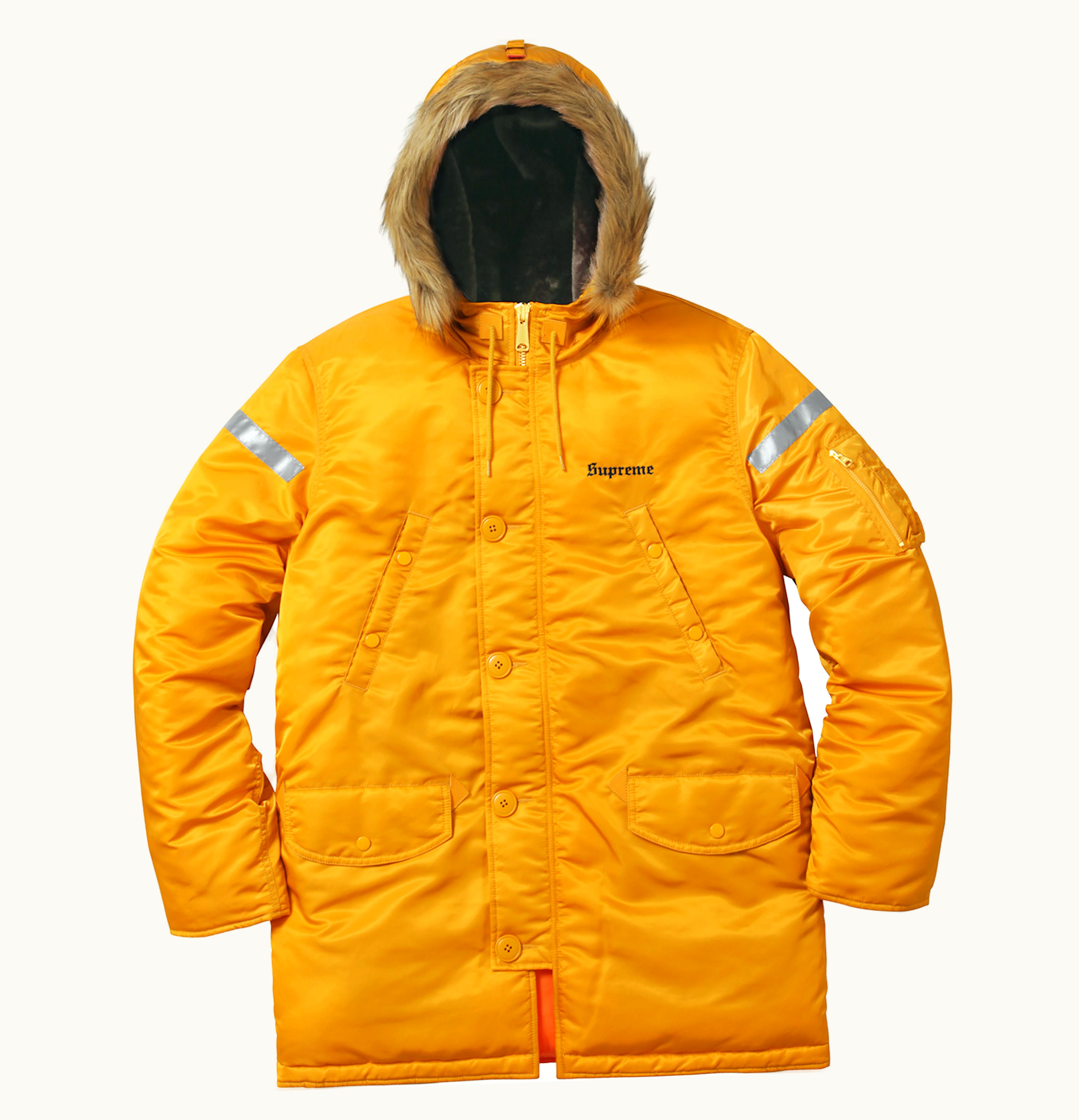 Supreme Supreme Reflective Cross N 3B Parka Yellow