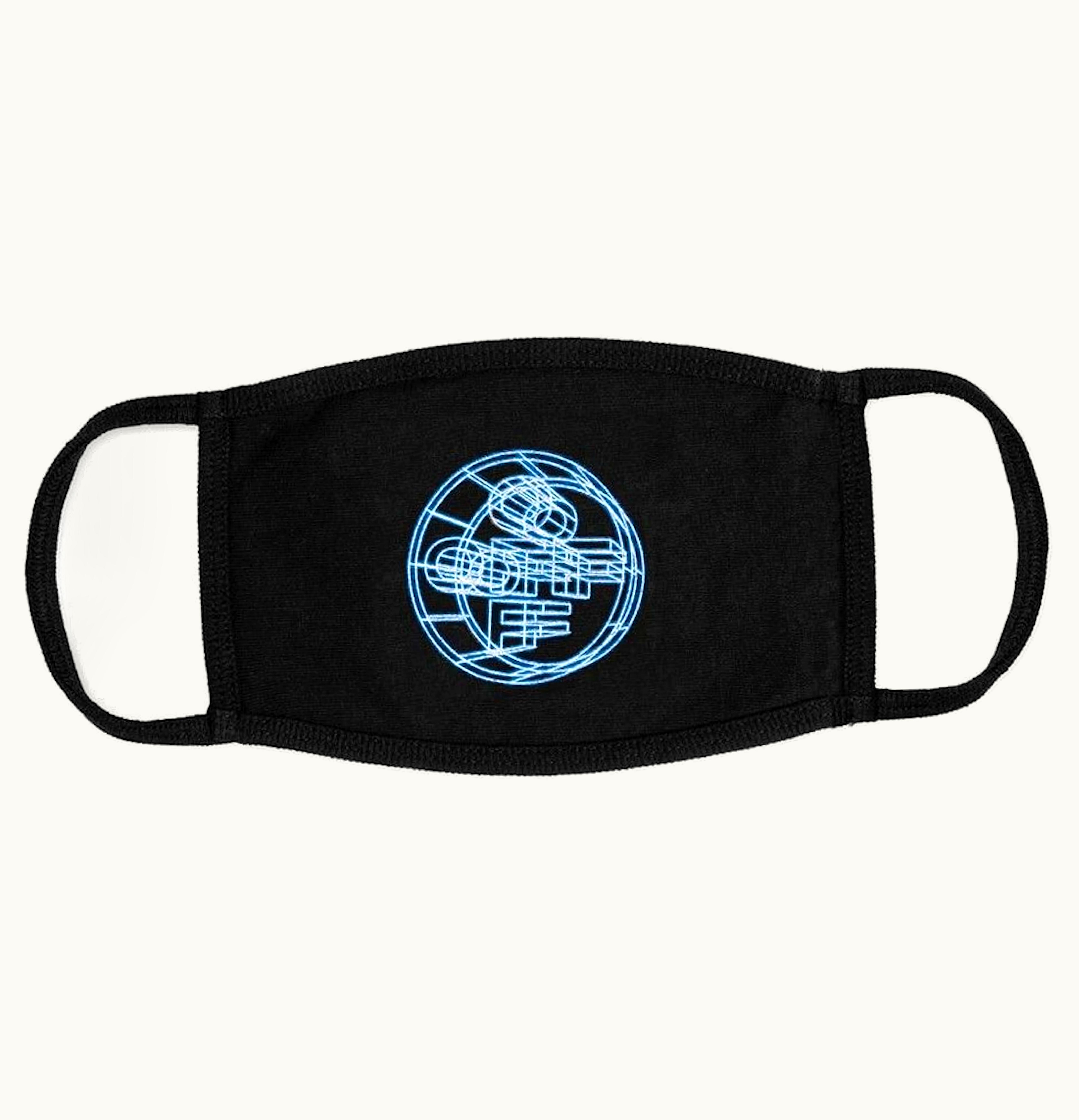 OFF-WHITE OFF WHITE 3D Crossed Off Face Mask Black