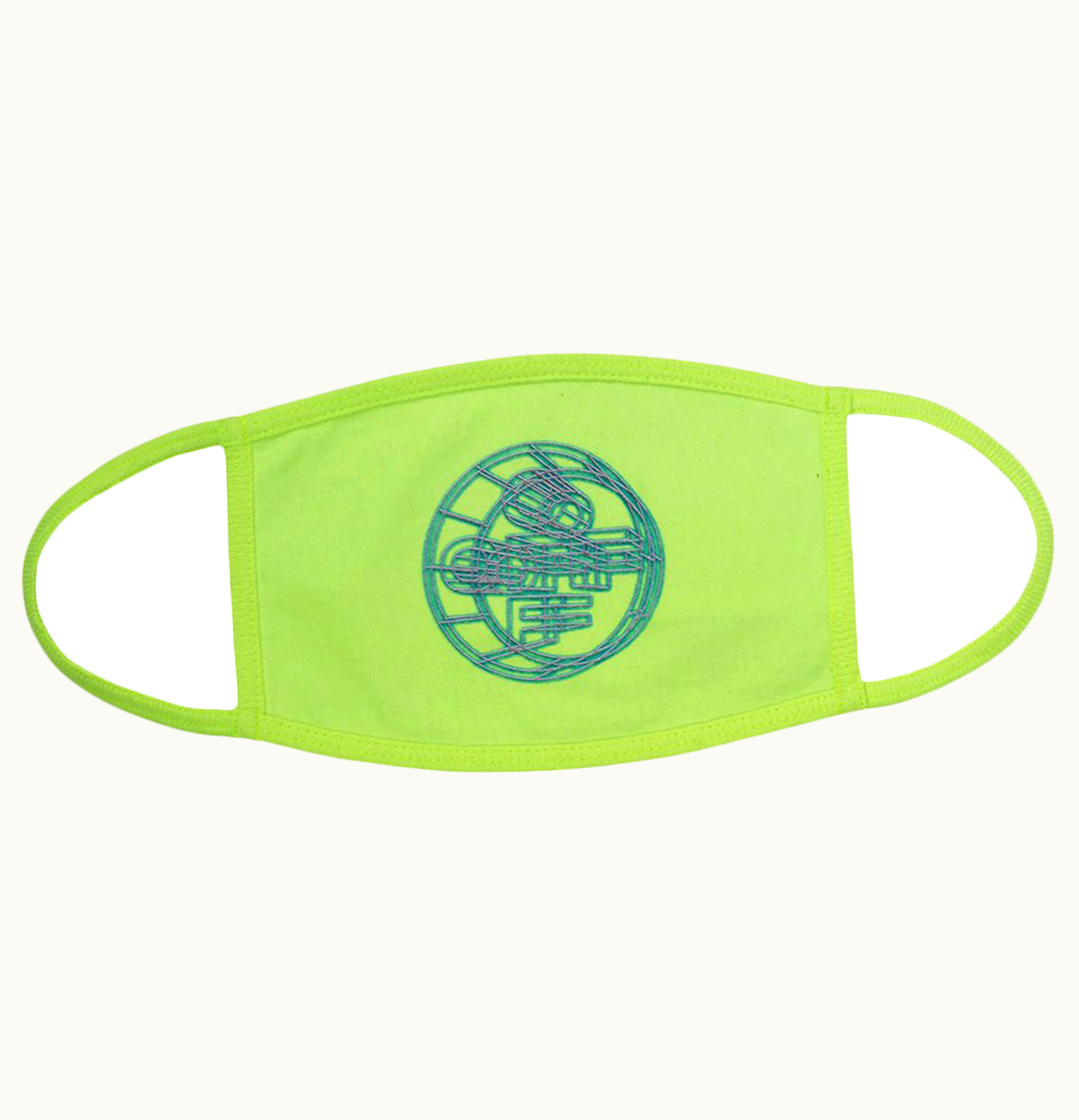 OFF-WHITE OFF WHITE 3D Crossed Face Mask Fluo Yellow Multicolor