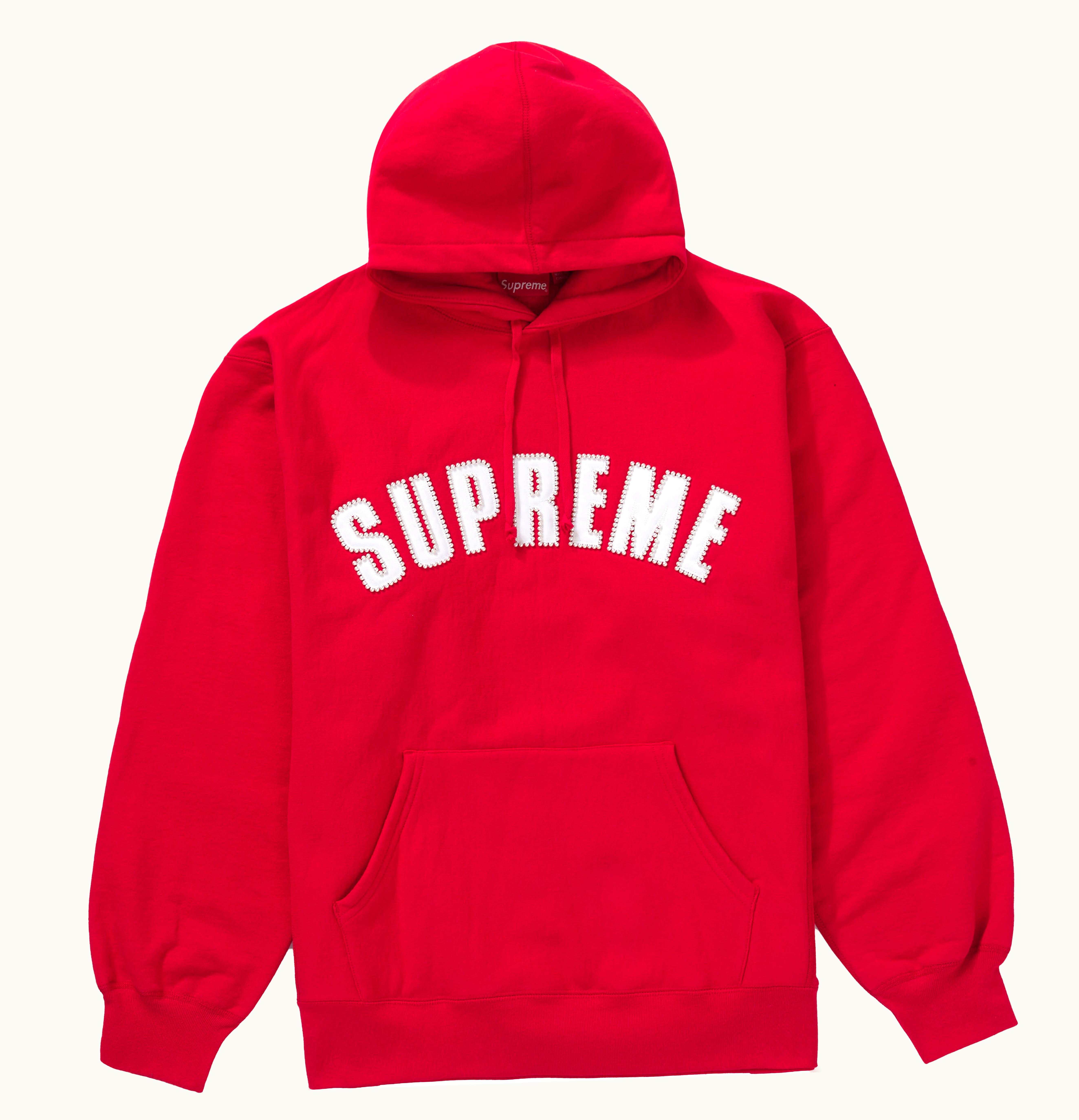 Supreme Supreme Pearl Logo Hooded Sweatshirt Red