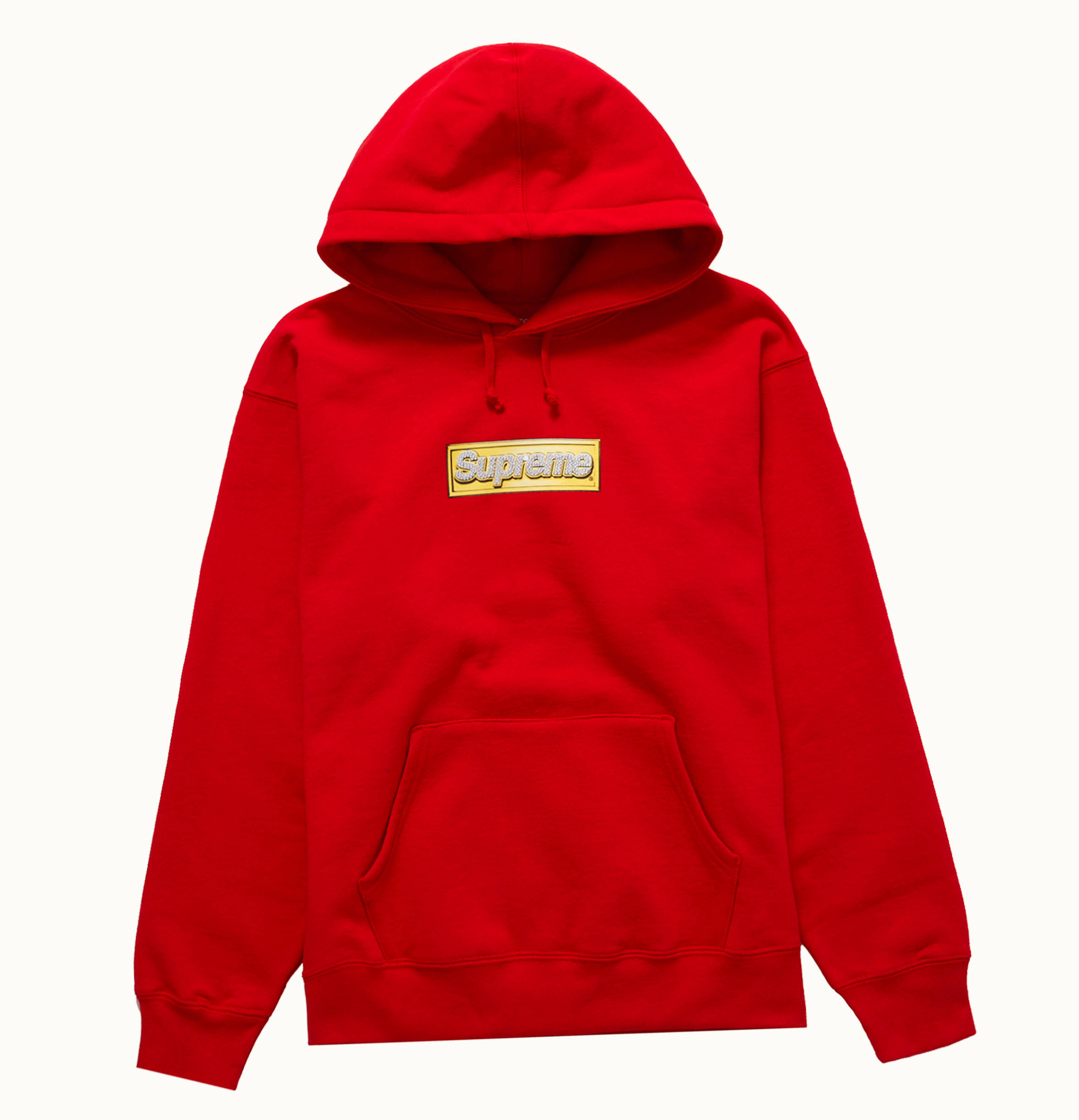 Supreme Supreme Bling Box Logo Hooded Sweatshirt Red