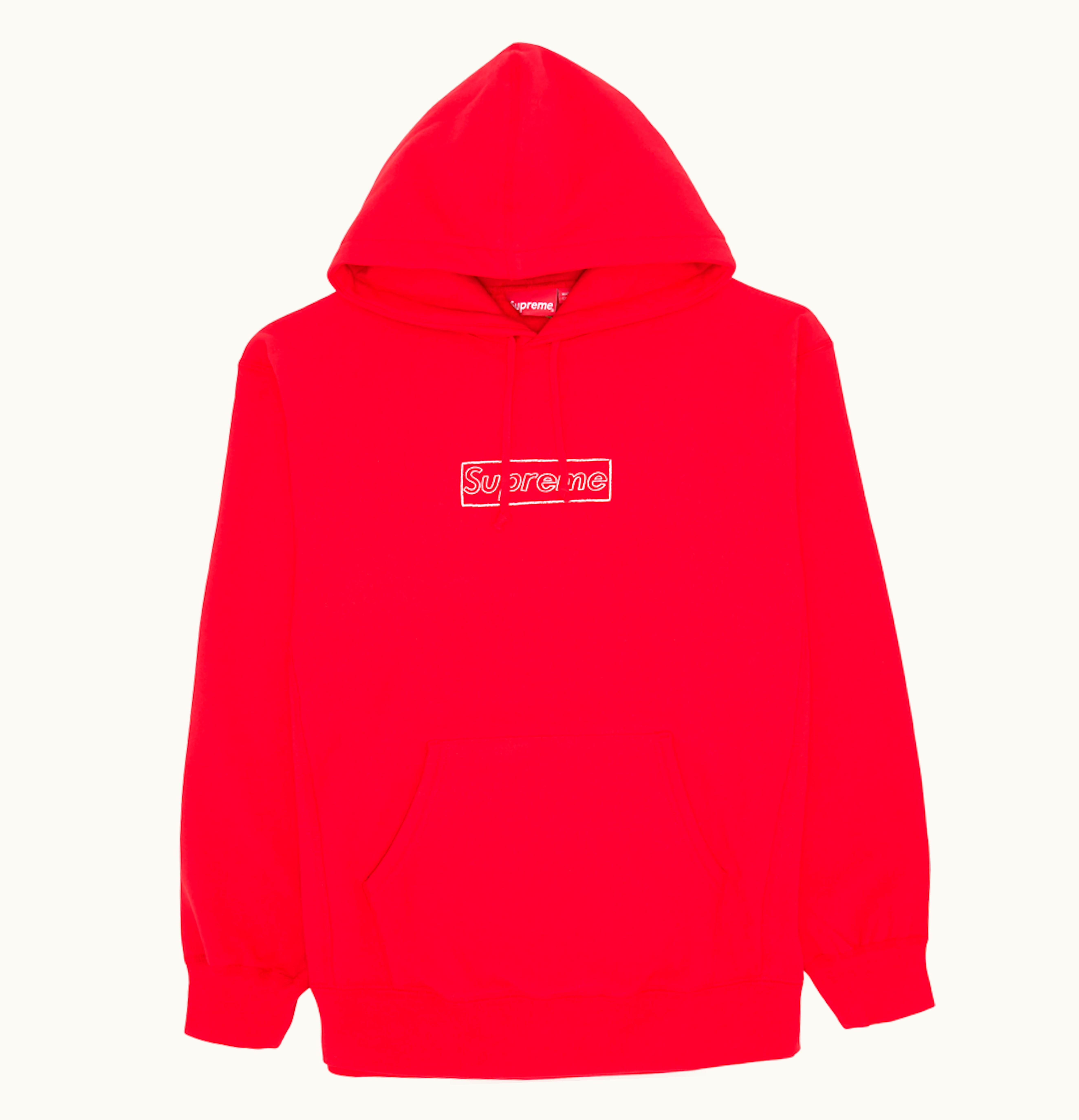 Supreme Supreme KAWS Chalk Logo Hooded Sweatshirt Red