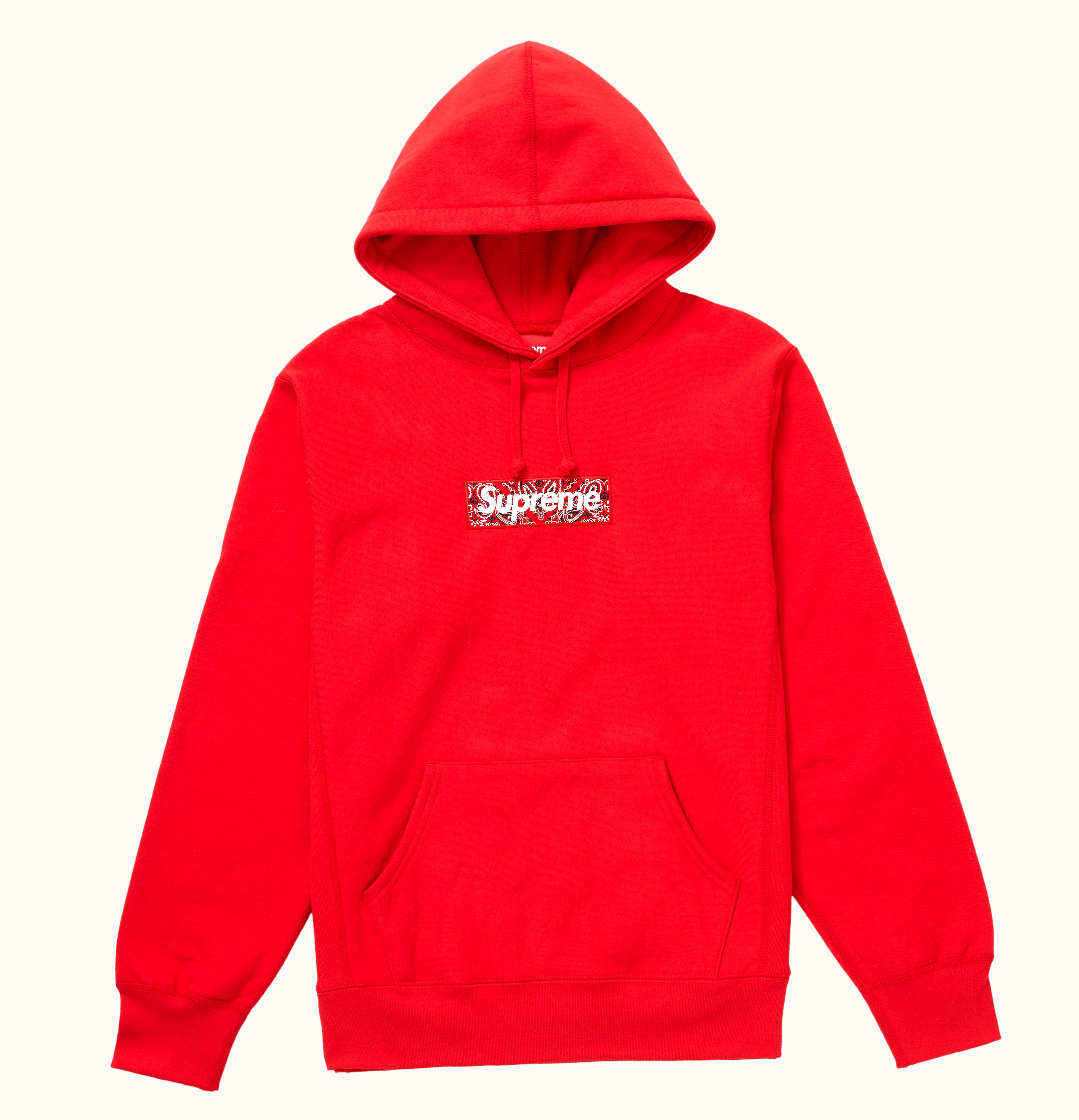 Supreme Supreme Bandana Box Logo Hooded Sweatshirt Red