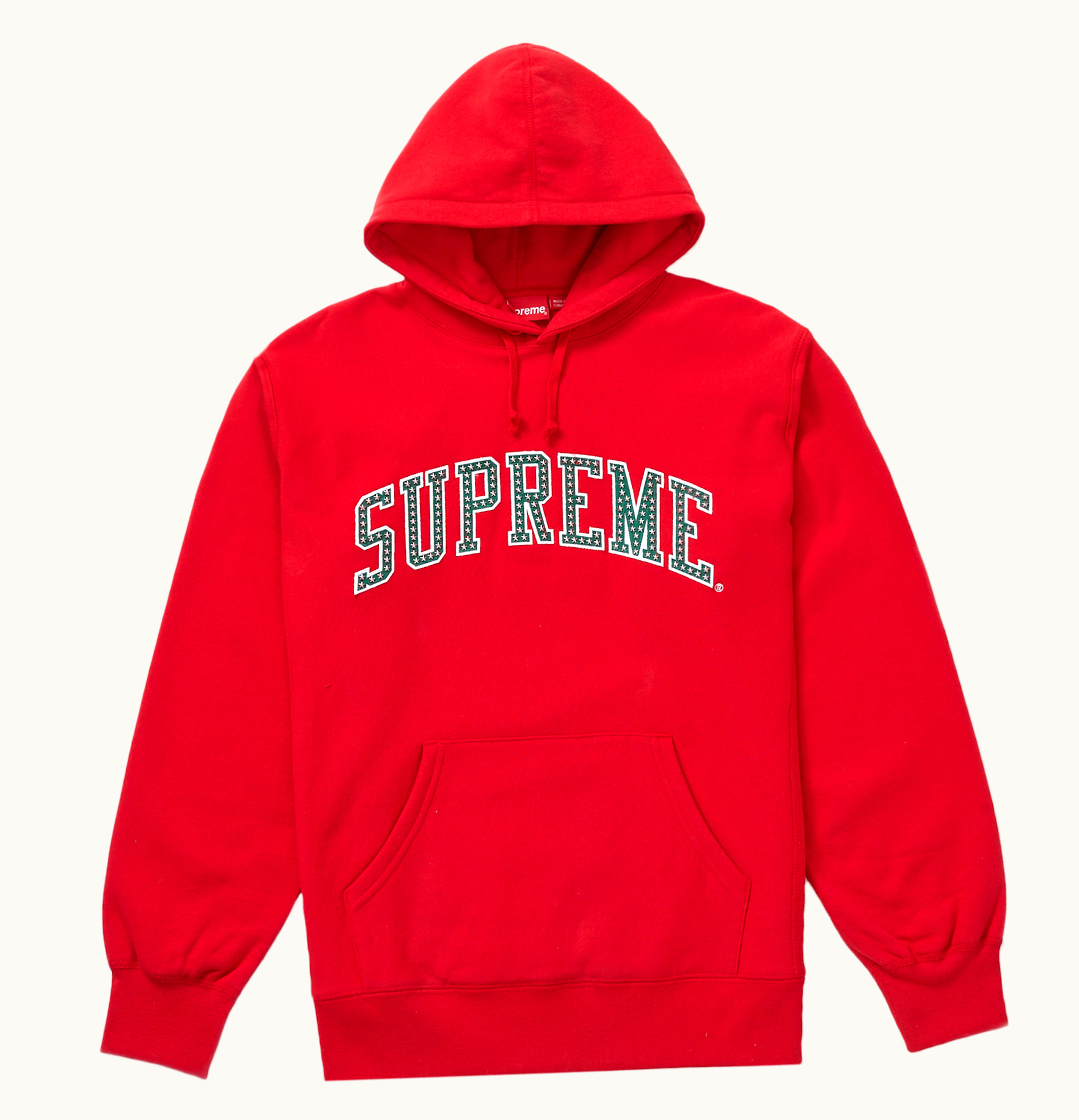 Supreme Supreme Stars Arc Hooded Sweatshirt Red