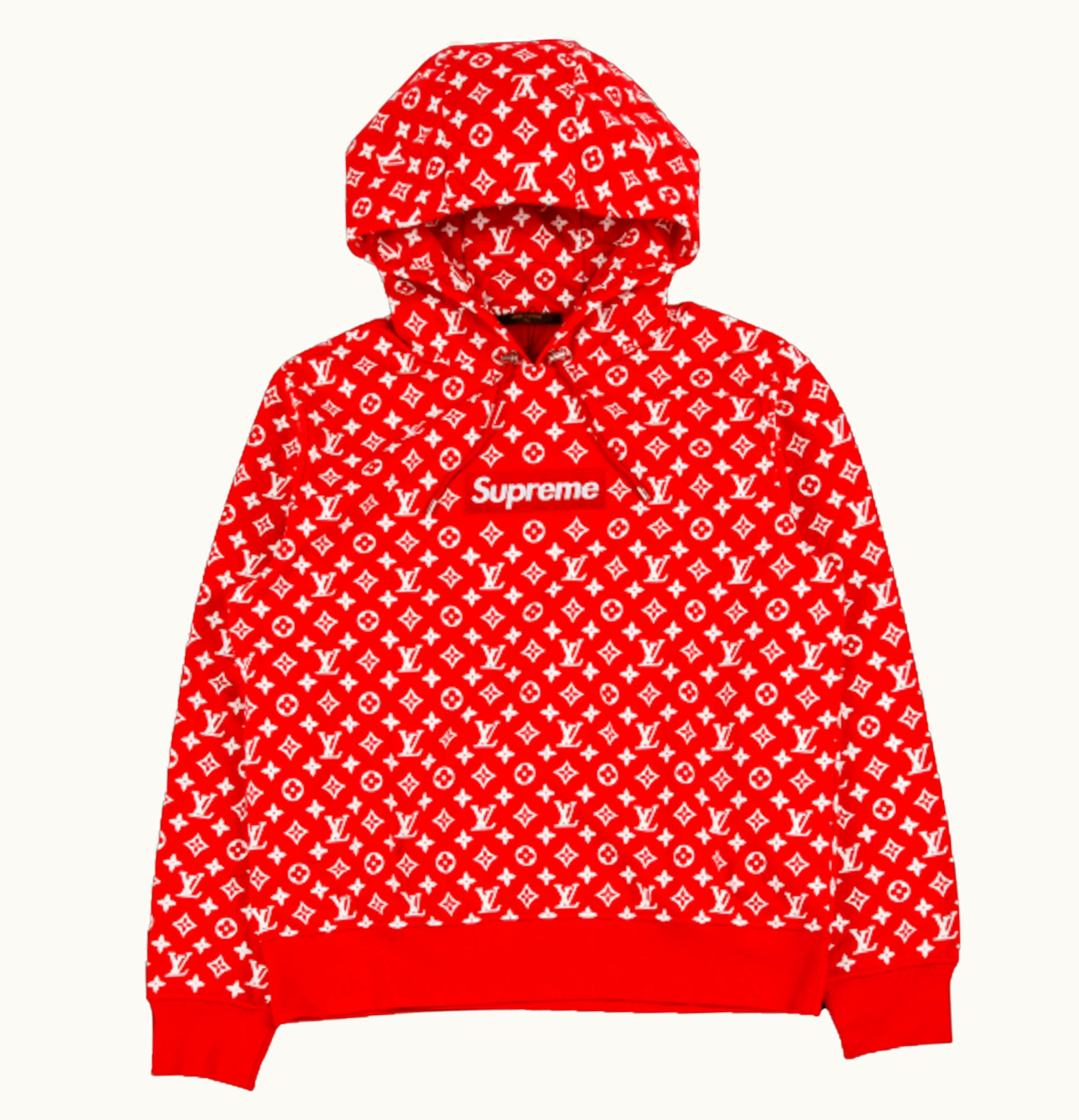 Supreme Supreme x Louis Vuitton Box Logo Hooded Sweatshirt Red