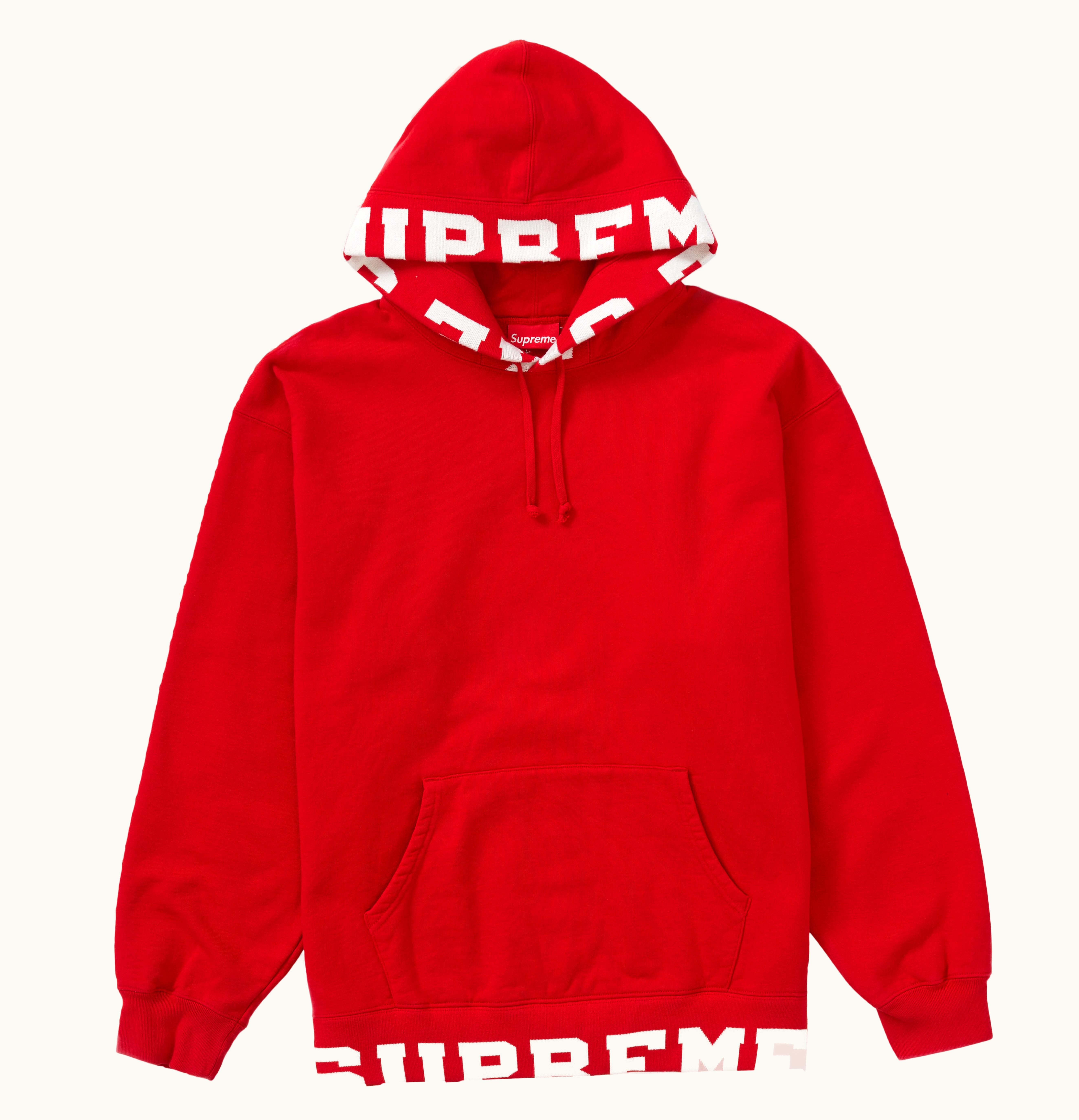 Supreme Supreme Cropped Logos Hooded Sweatshirt Red