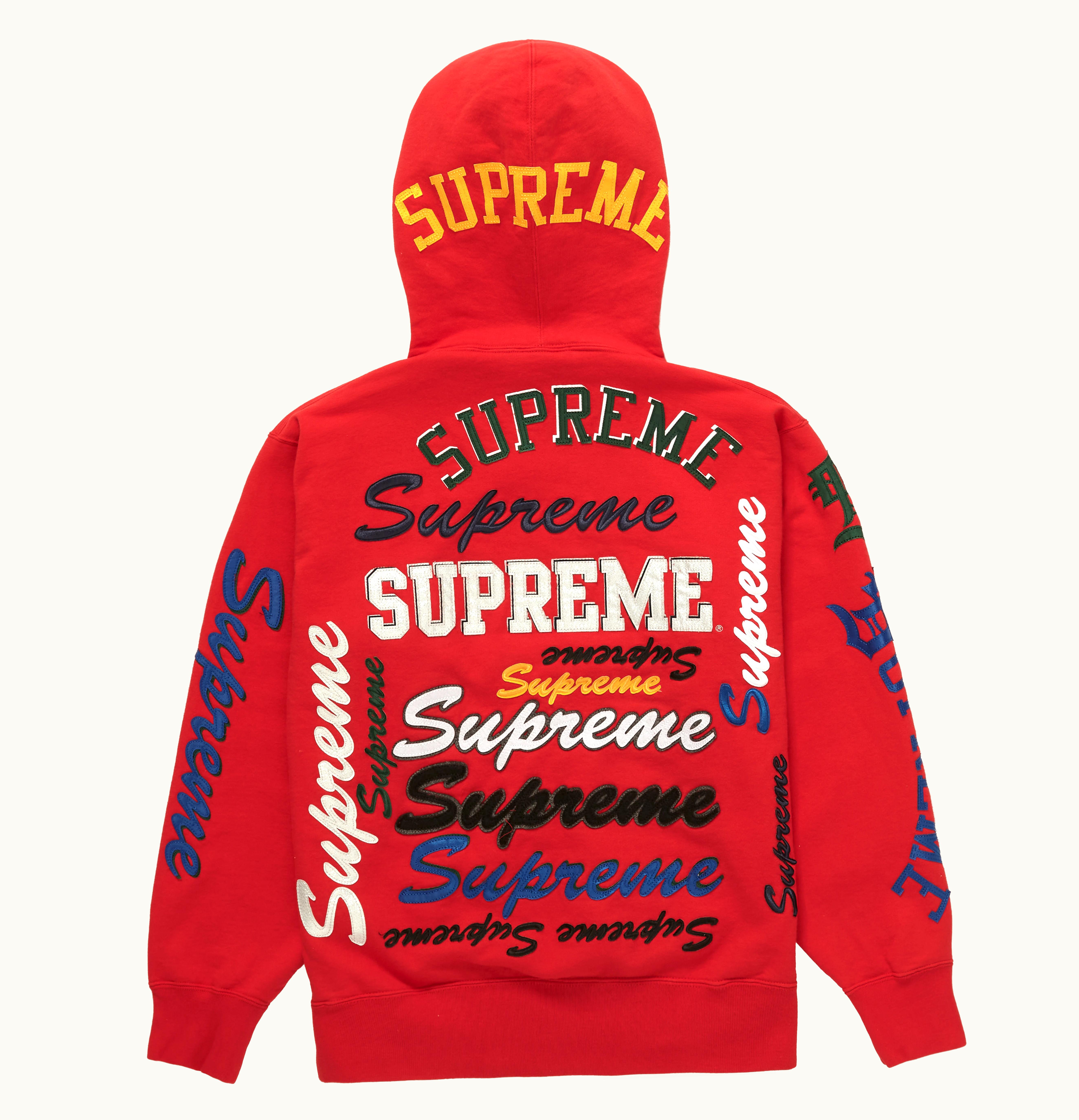 Supreme Supreme Multi Logo Hooded Sweatshirt Red