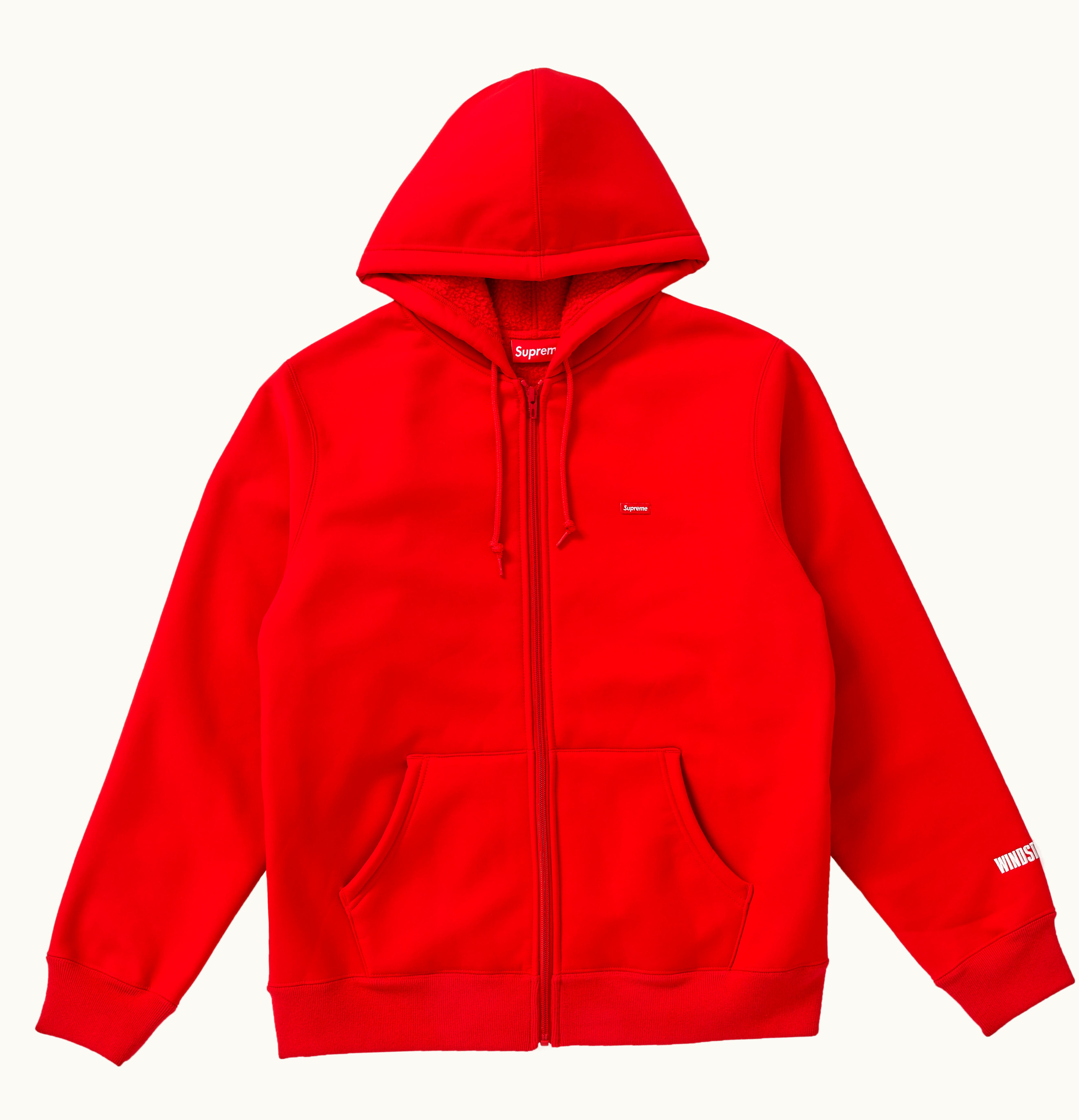 Supreme Supreme WINDSTOPPER Zip Up Hooded Sweatshirt Red