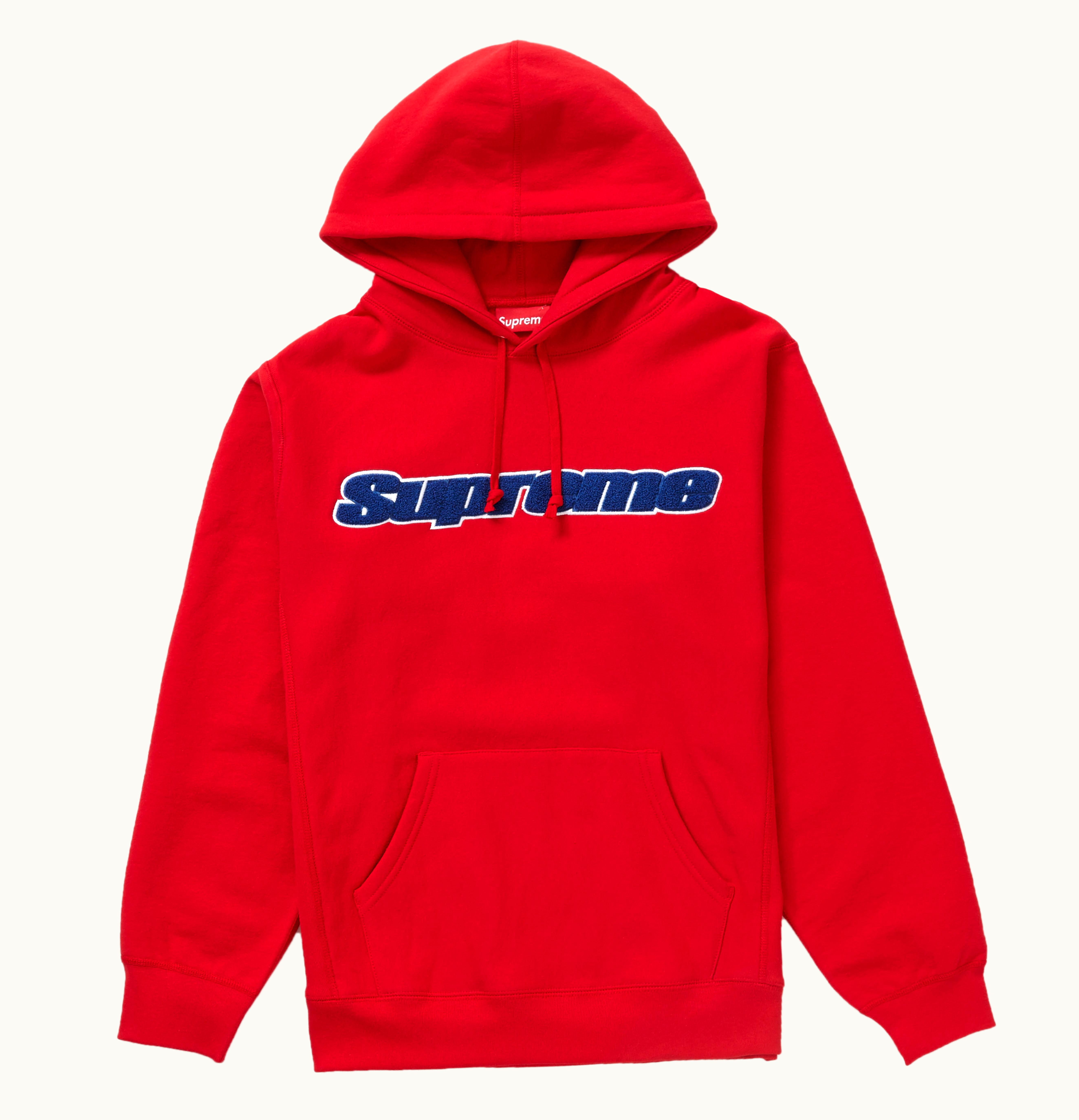 Supreme Supreme Chenille Hooded Sweatshirt Red