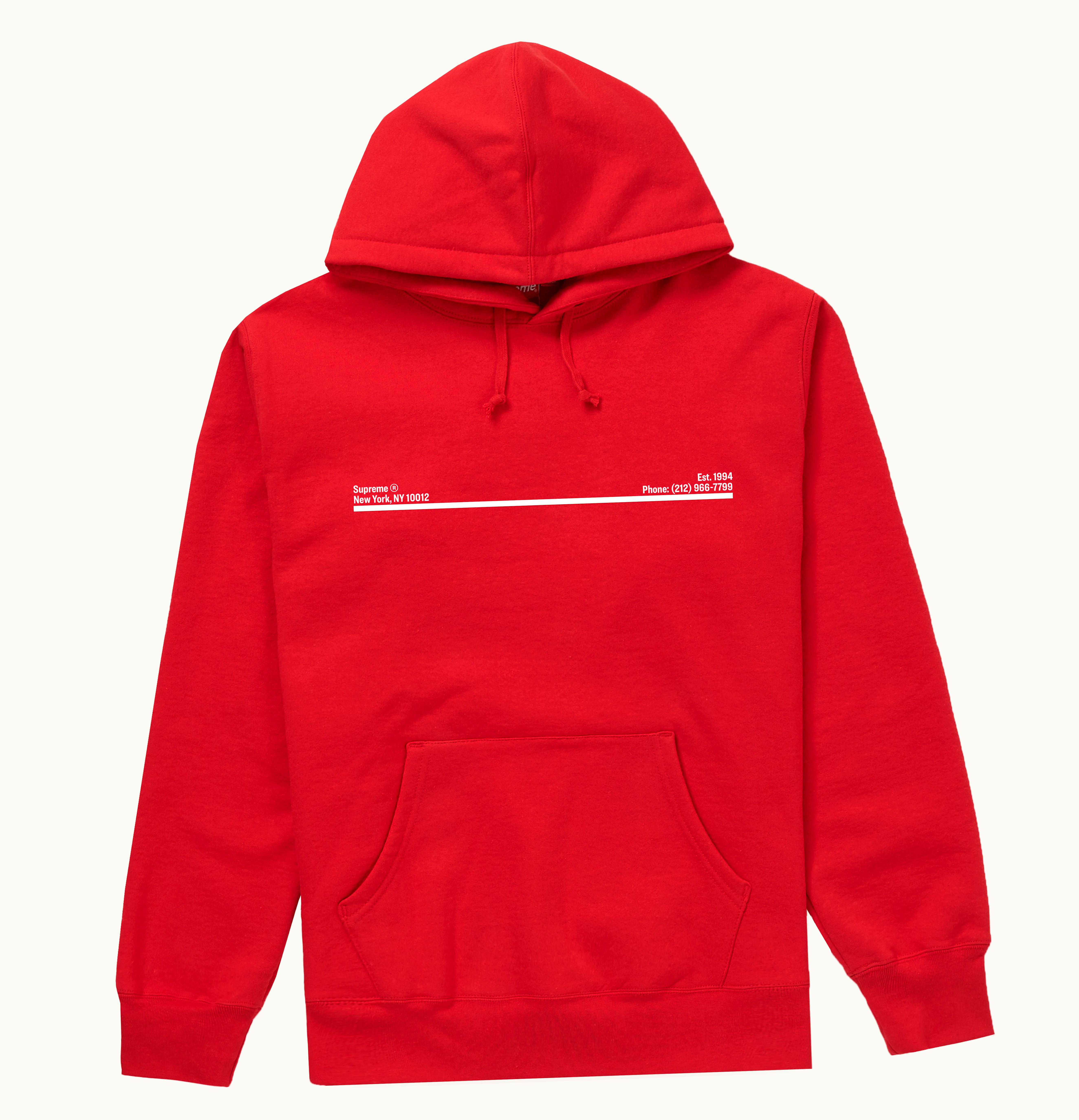 Supreme Supreme Shop Hooded Sweatshirt Red New York City