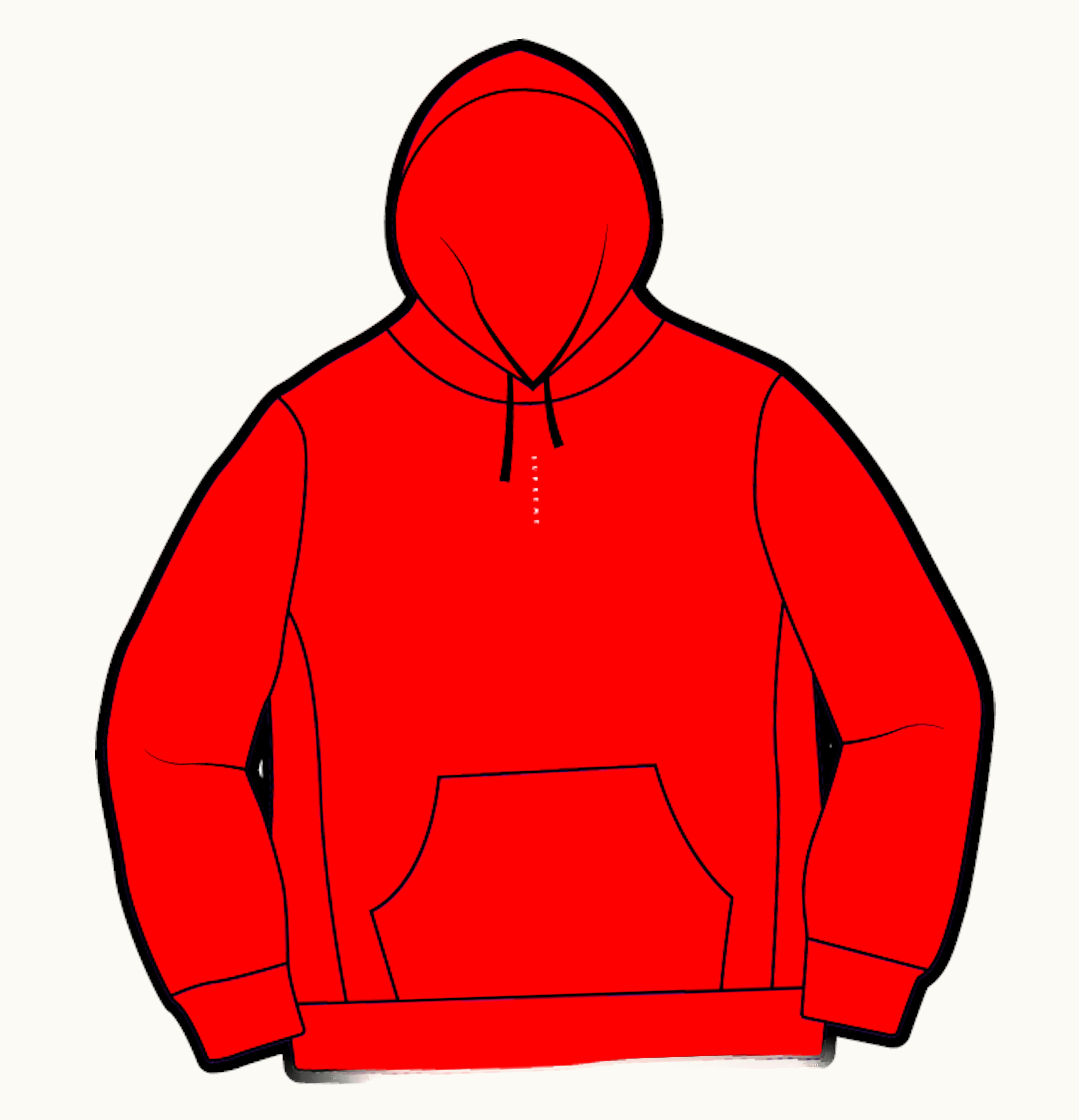 Supreme Supreme Micro Logo Hooded Sweatshirt Red