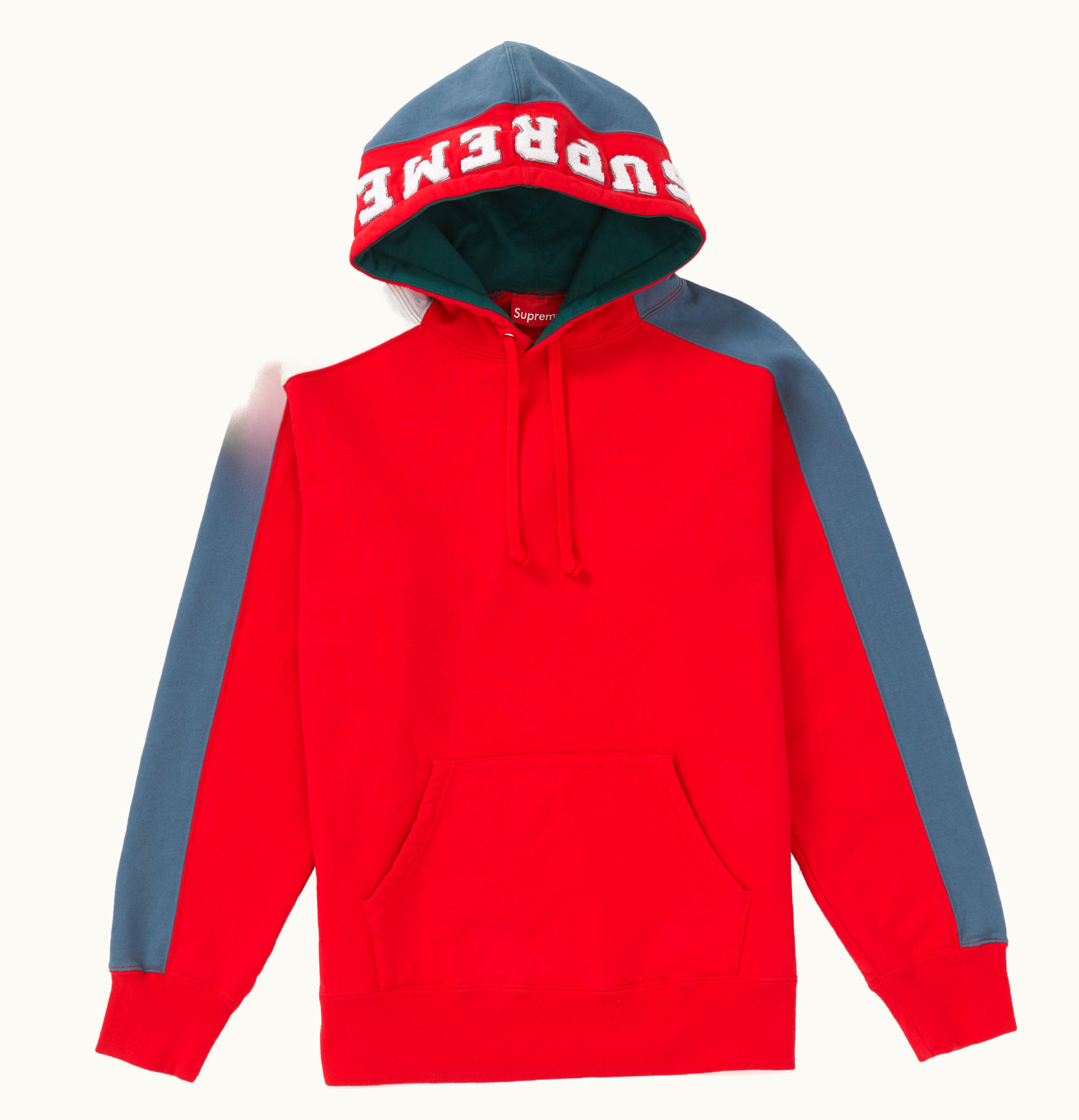 Supreme Supreme Paneled Hooded Sweatshirt Red
