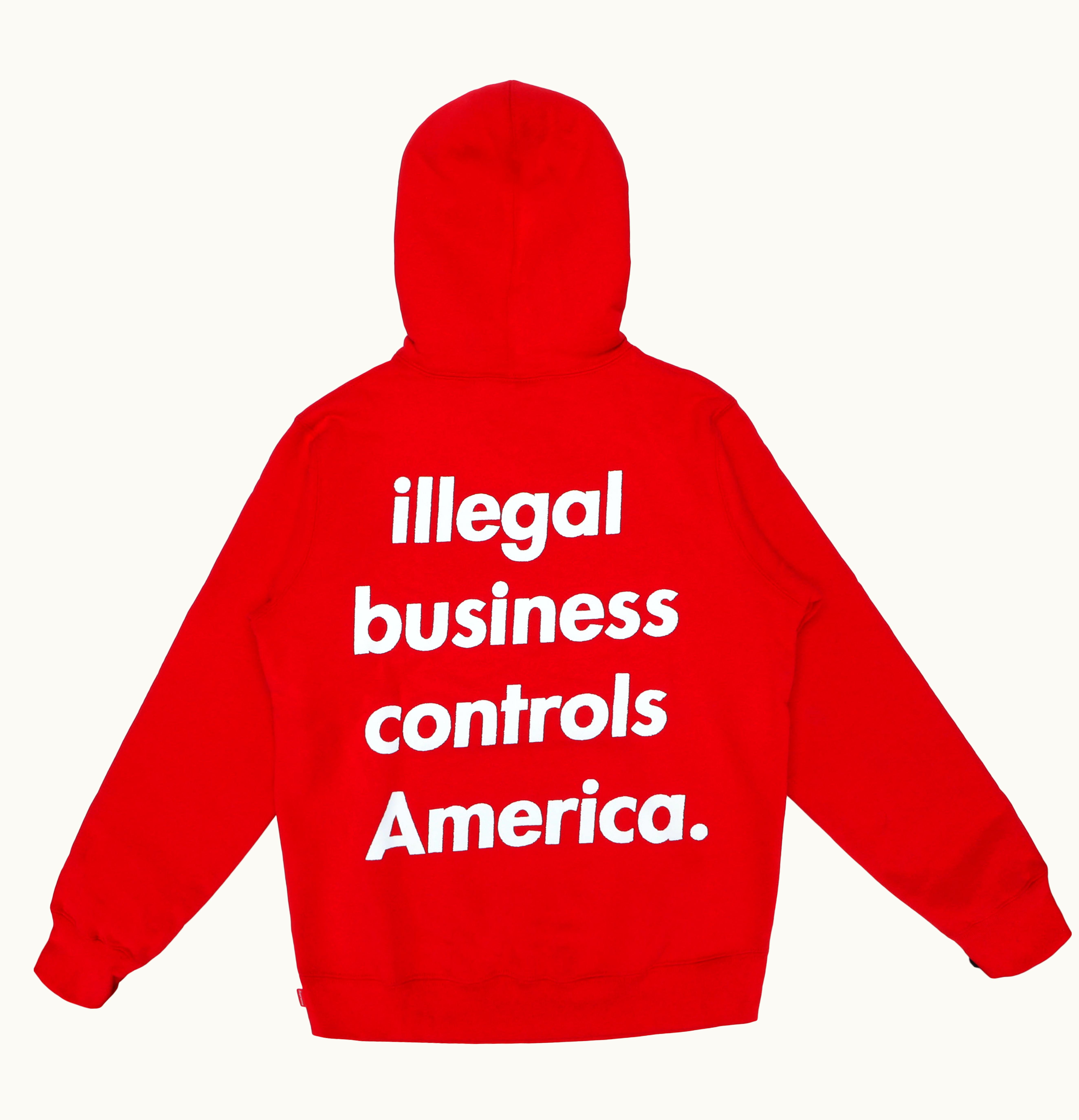 Supreme Supreme Illegal Business Hooded Sweatshirt Red