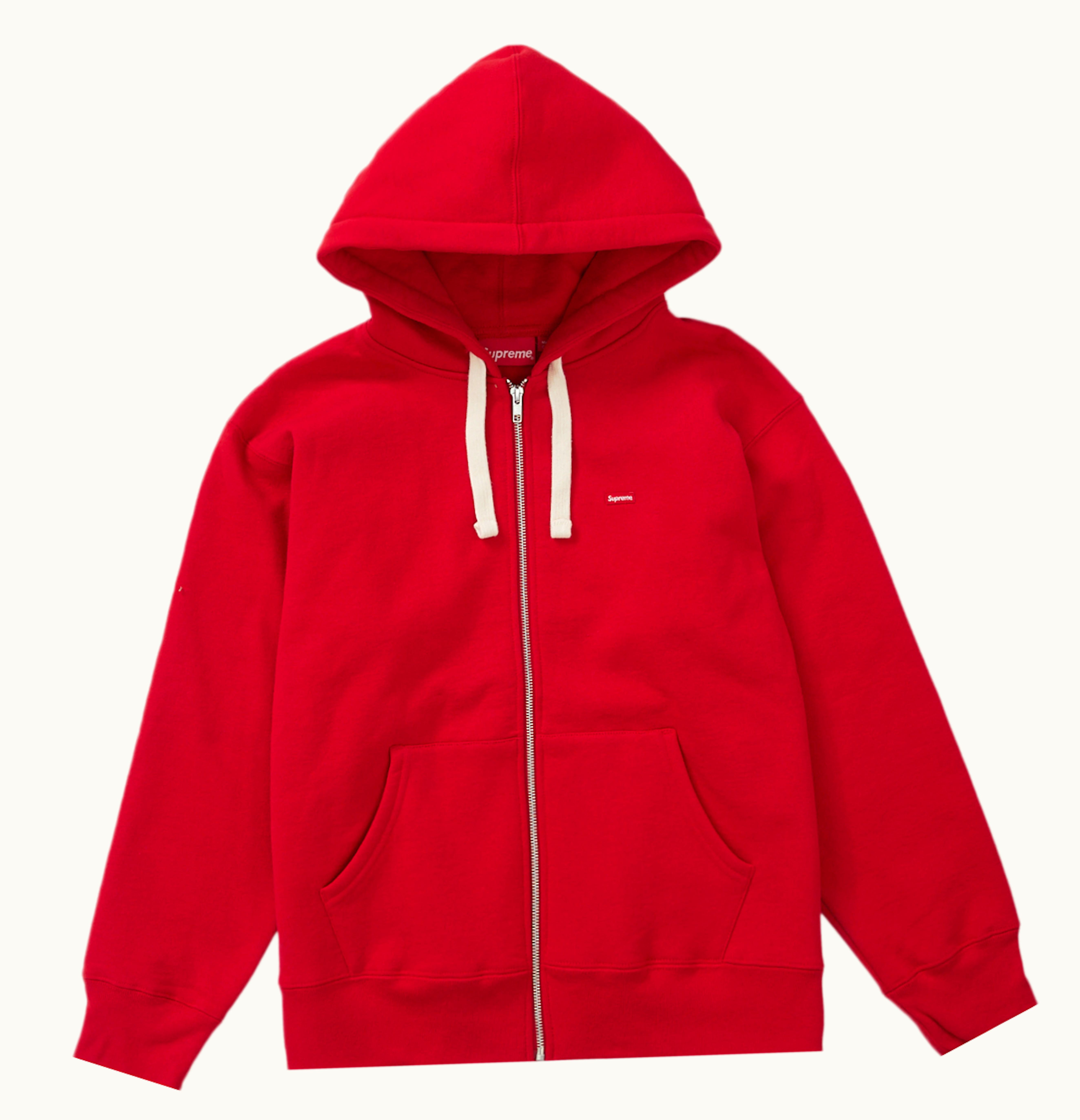 Supreme Supreme Small Box Drawcord Zip Up Hooded Sweatshirt Red
