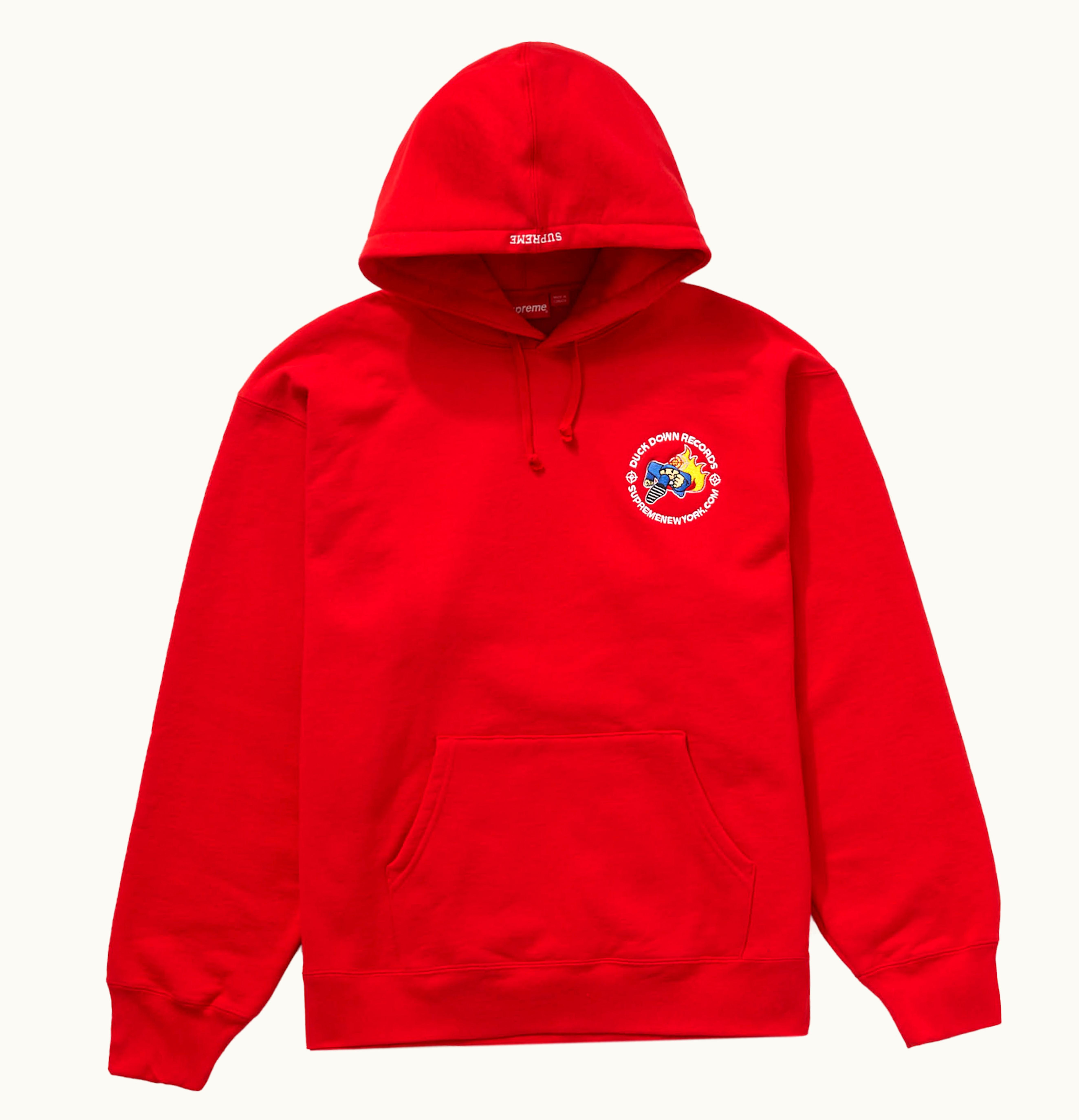 Supreme Supreme Duck Down Music Hooded Sweatshirt Red
