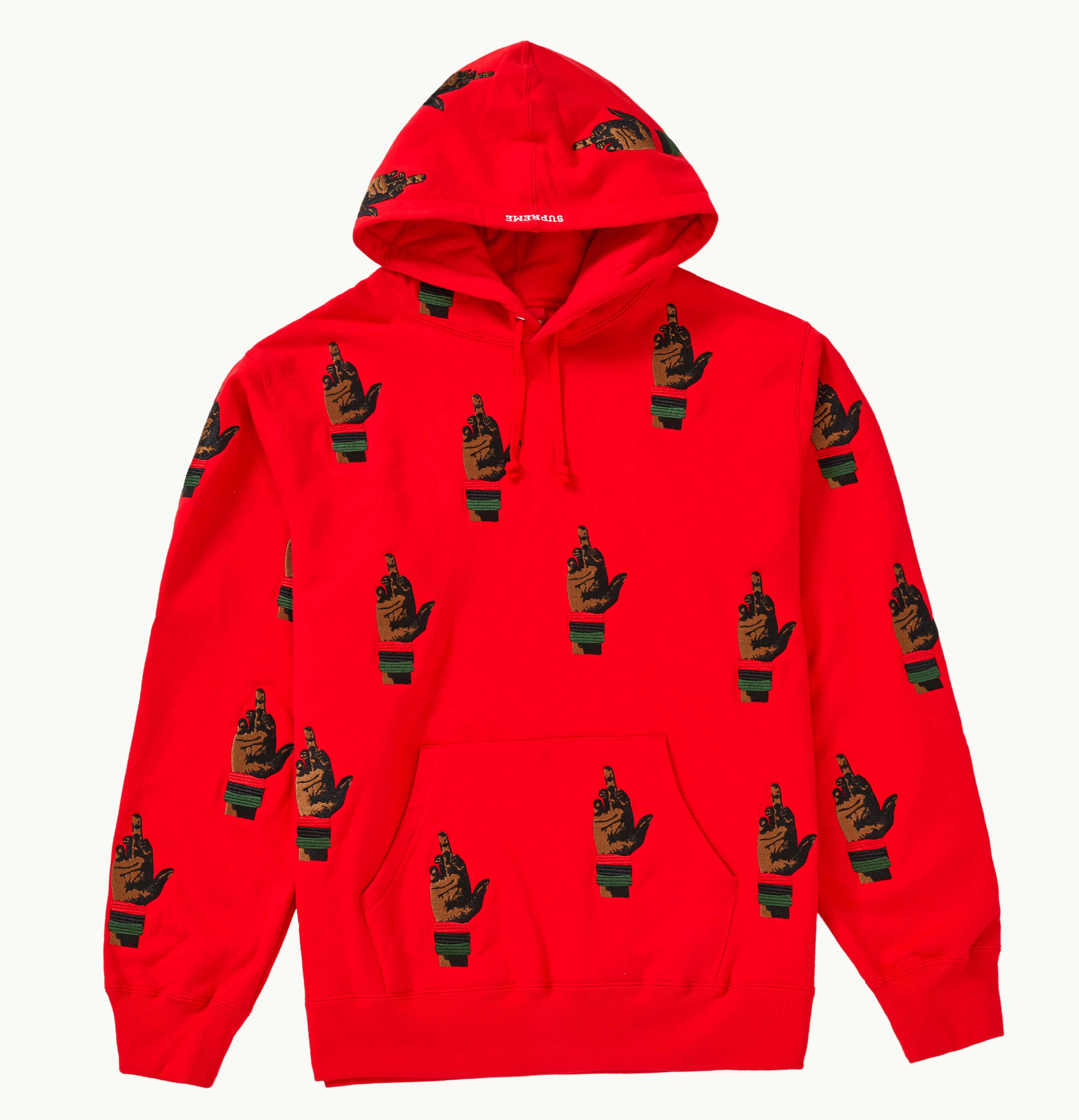Supreme Supreme dead prez RBG Embroidered Hooded Sweatshirt Red