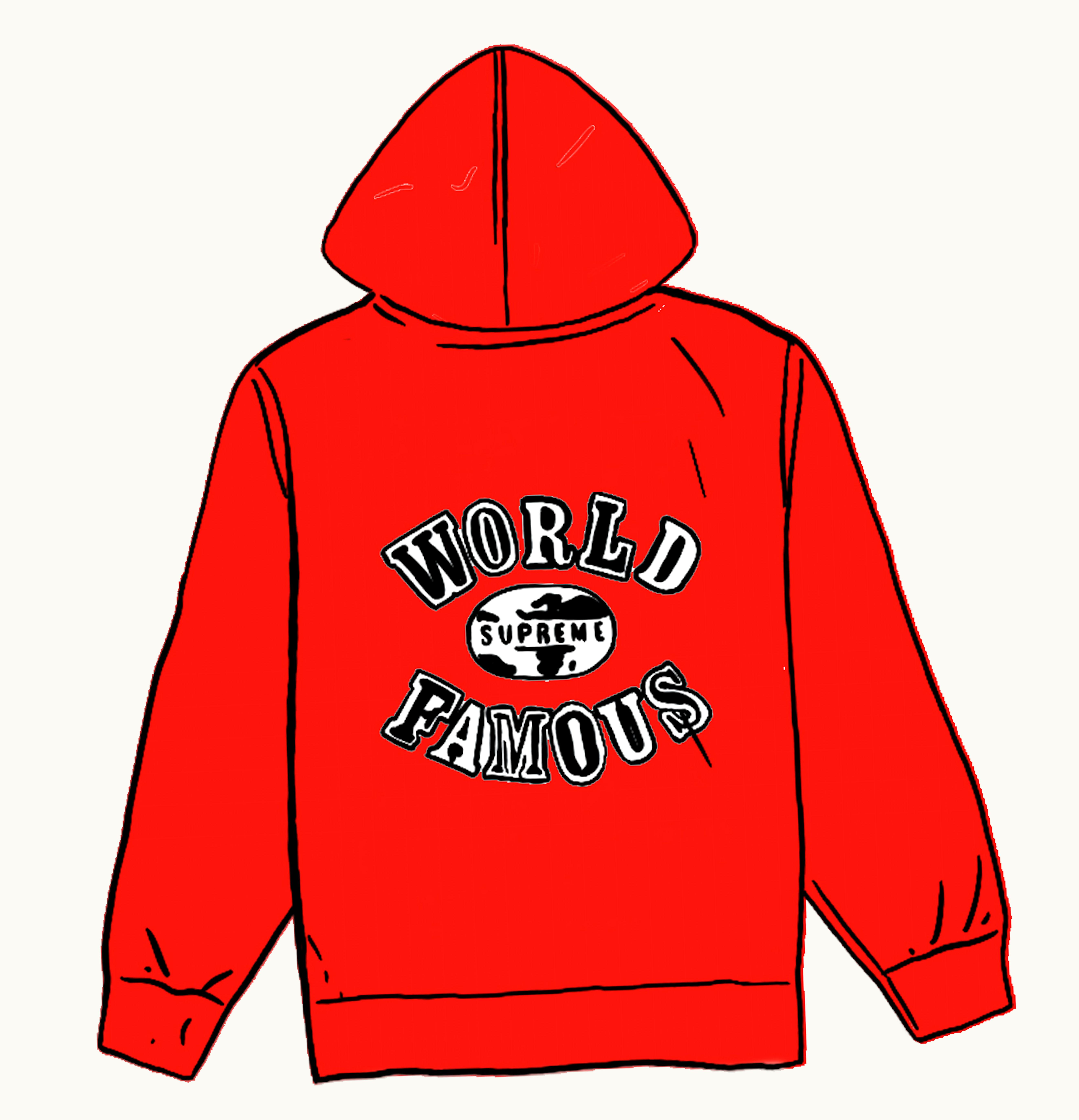 Supreme Supreme World Famous Zip Up Hooded Sweatshirt SS20 Red
