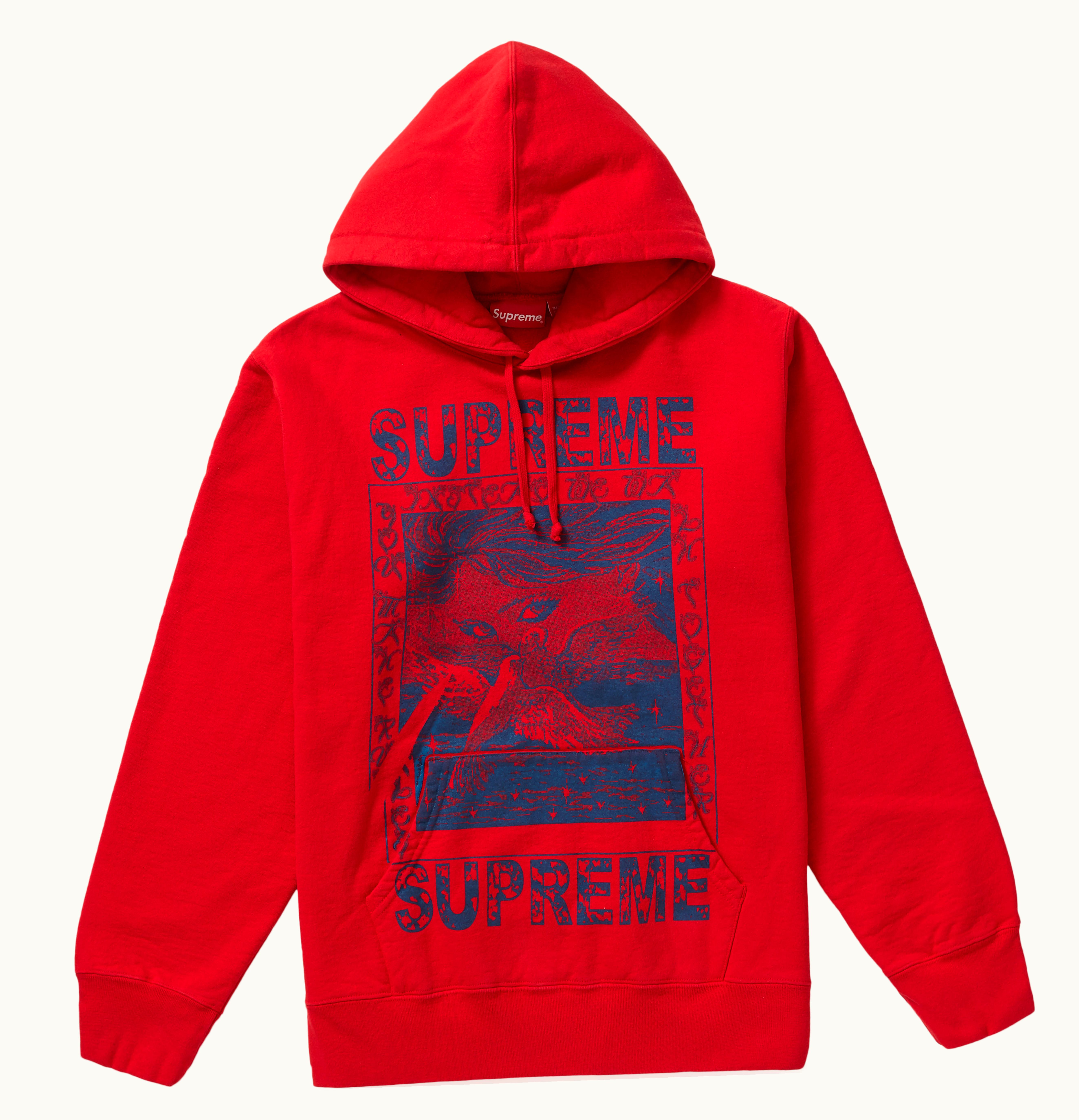 Supreme Supreme Doves Hooded Sweatshirt Red