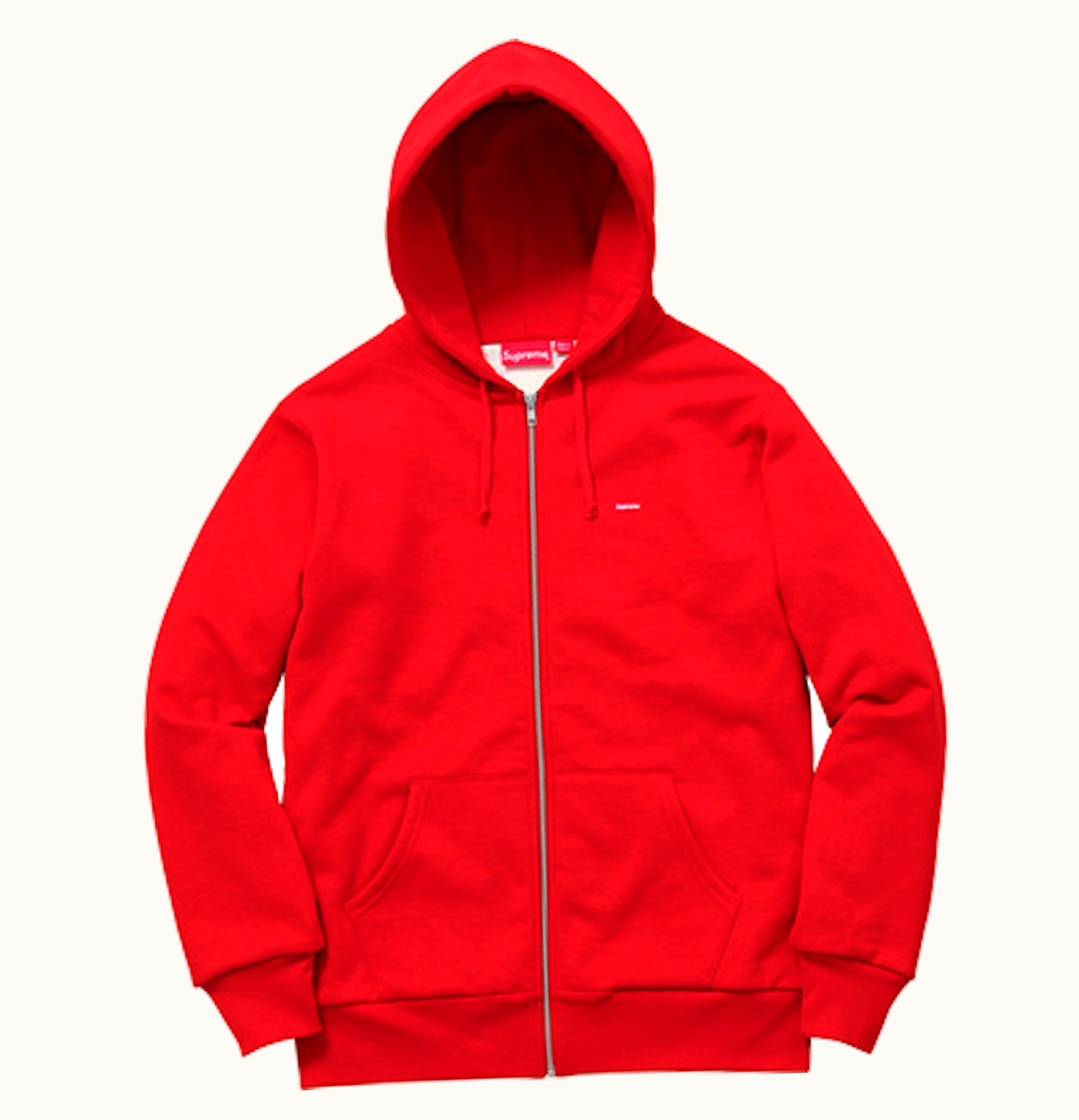 Supreme Supreme Small Box Thermal Zip Up Hoodie Red