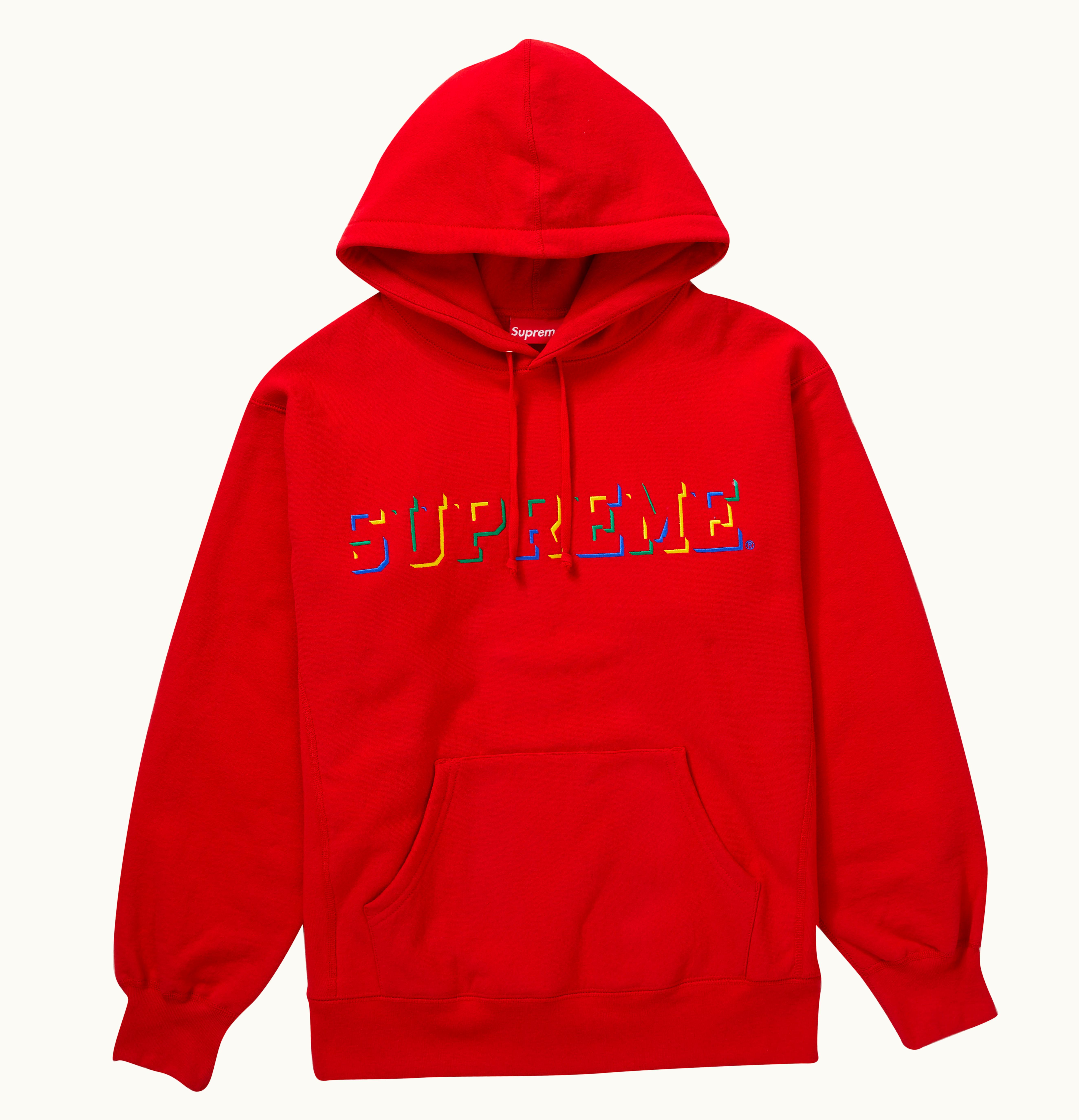 Supreme Supreme Drop Shadow Hooded Sweatshirt Red
