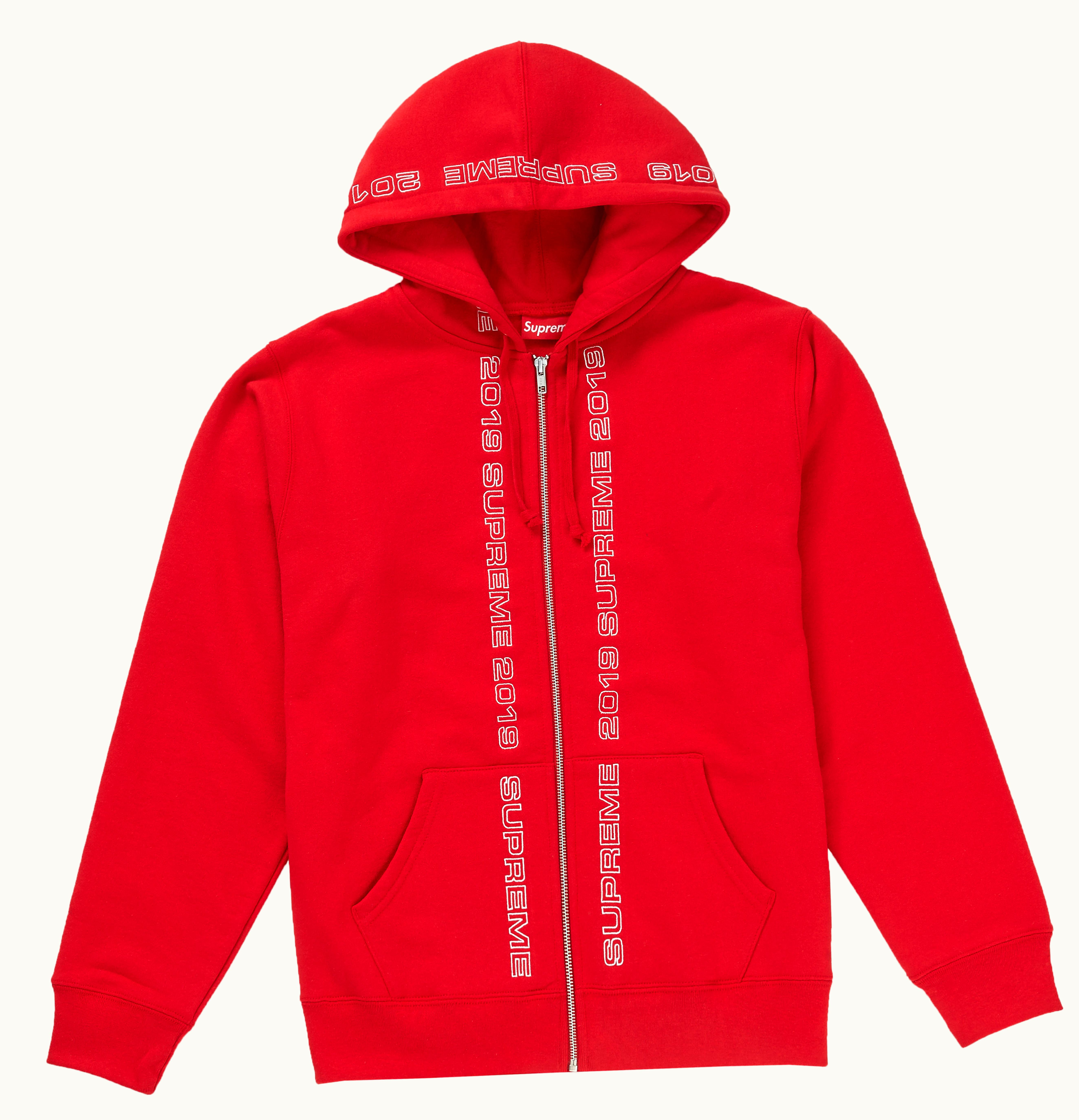 Supreme Supreme Topline Zip Up Sweatshirt Red