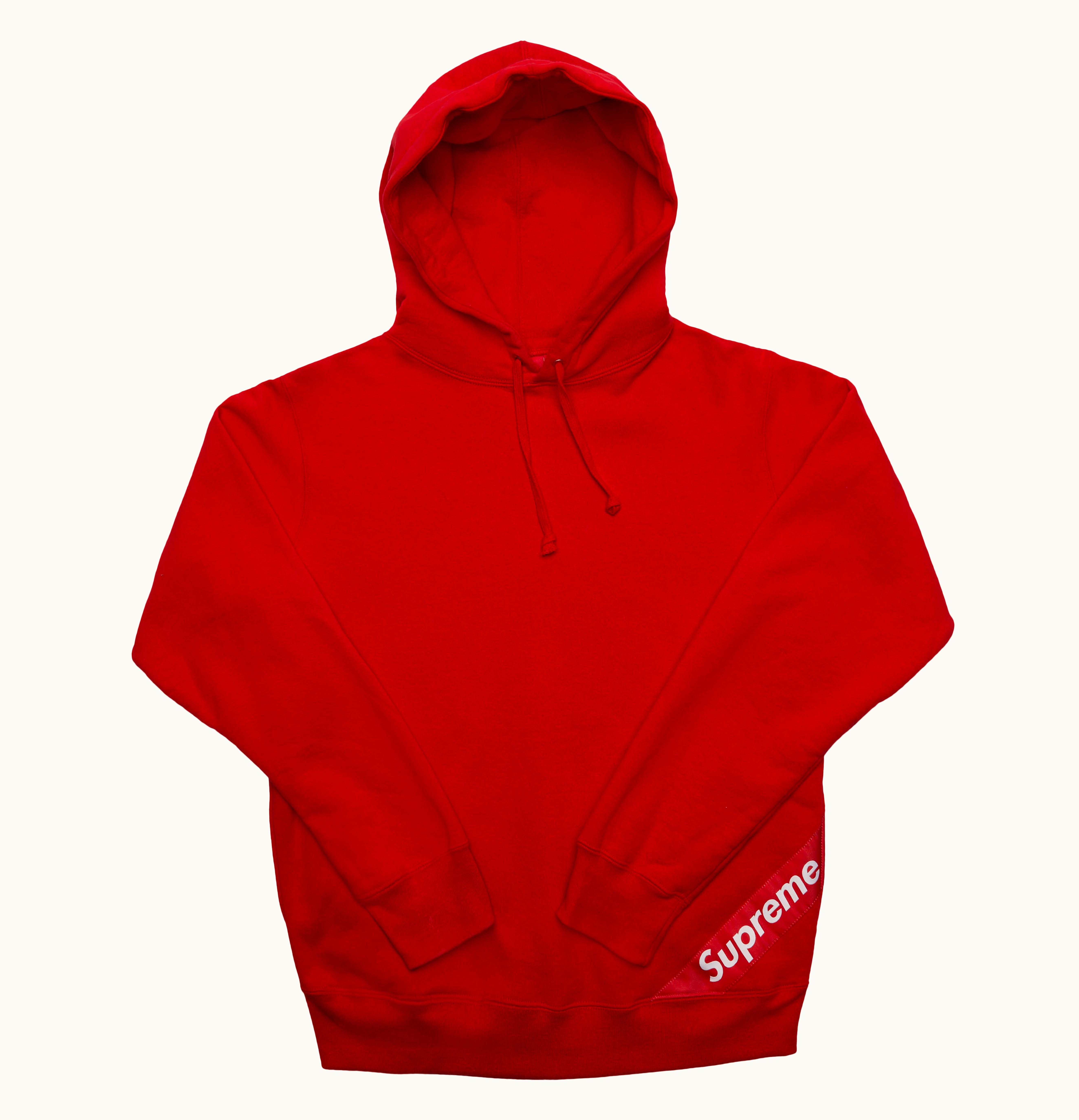 Supreme Supreme Corner Label Hooded Sweatshirt Red