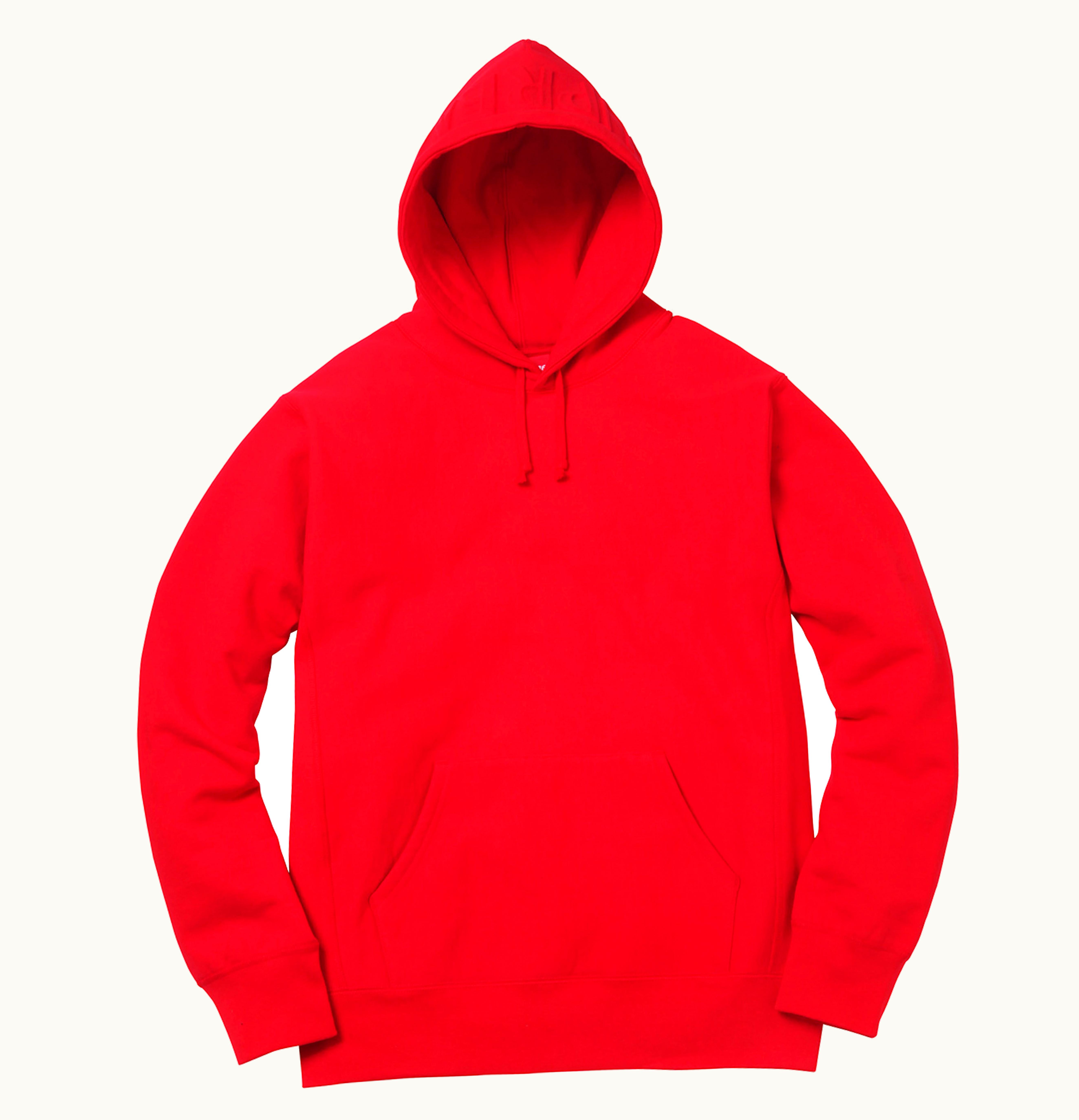 Supreme Supreme Embossed Logo Hooded Sweatshirt Red