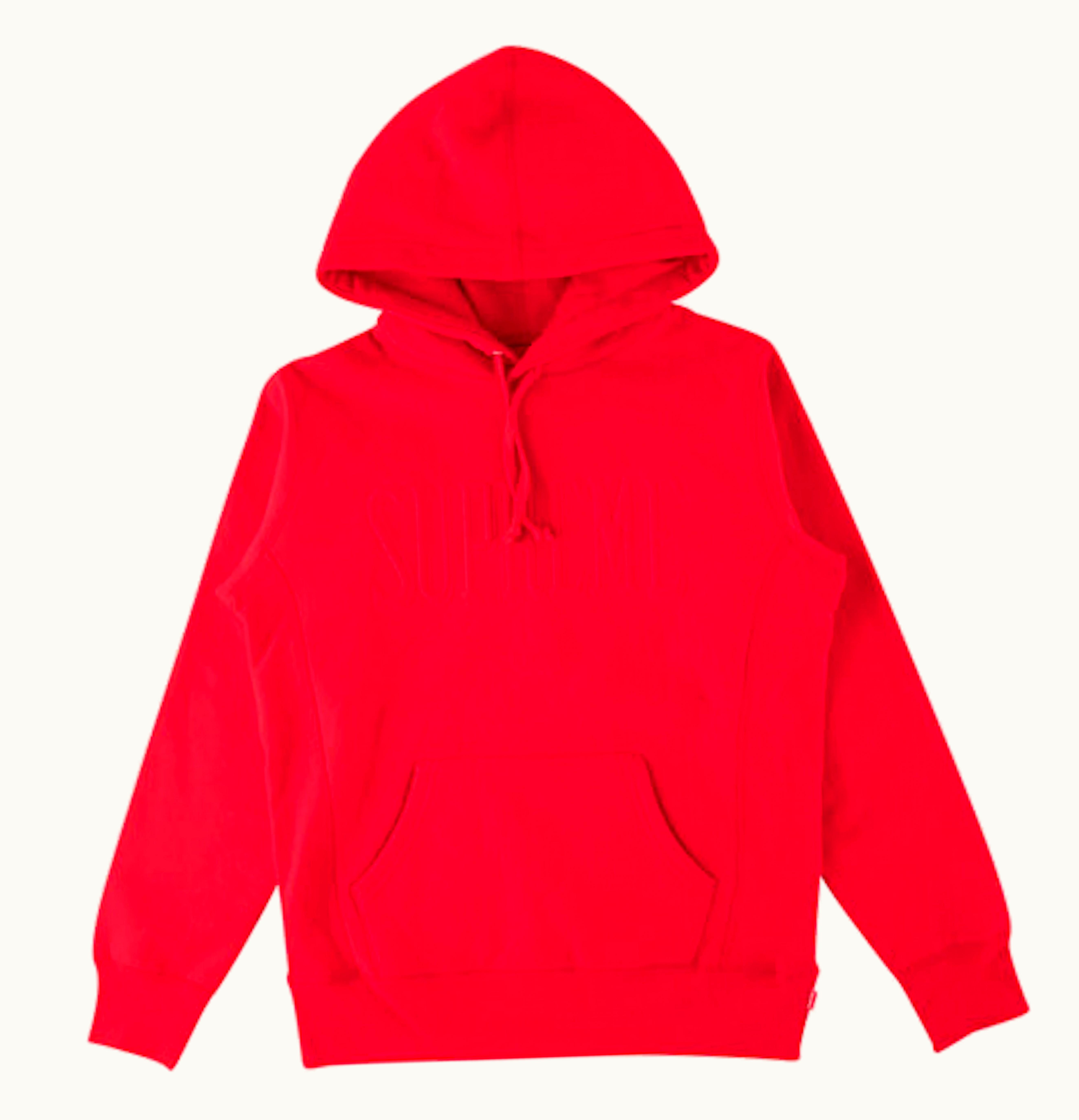 Supreme Supreme Embroidered Outline Hooded Sweatshirt Red