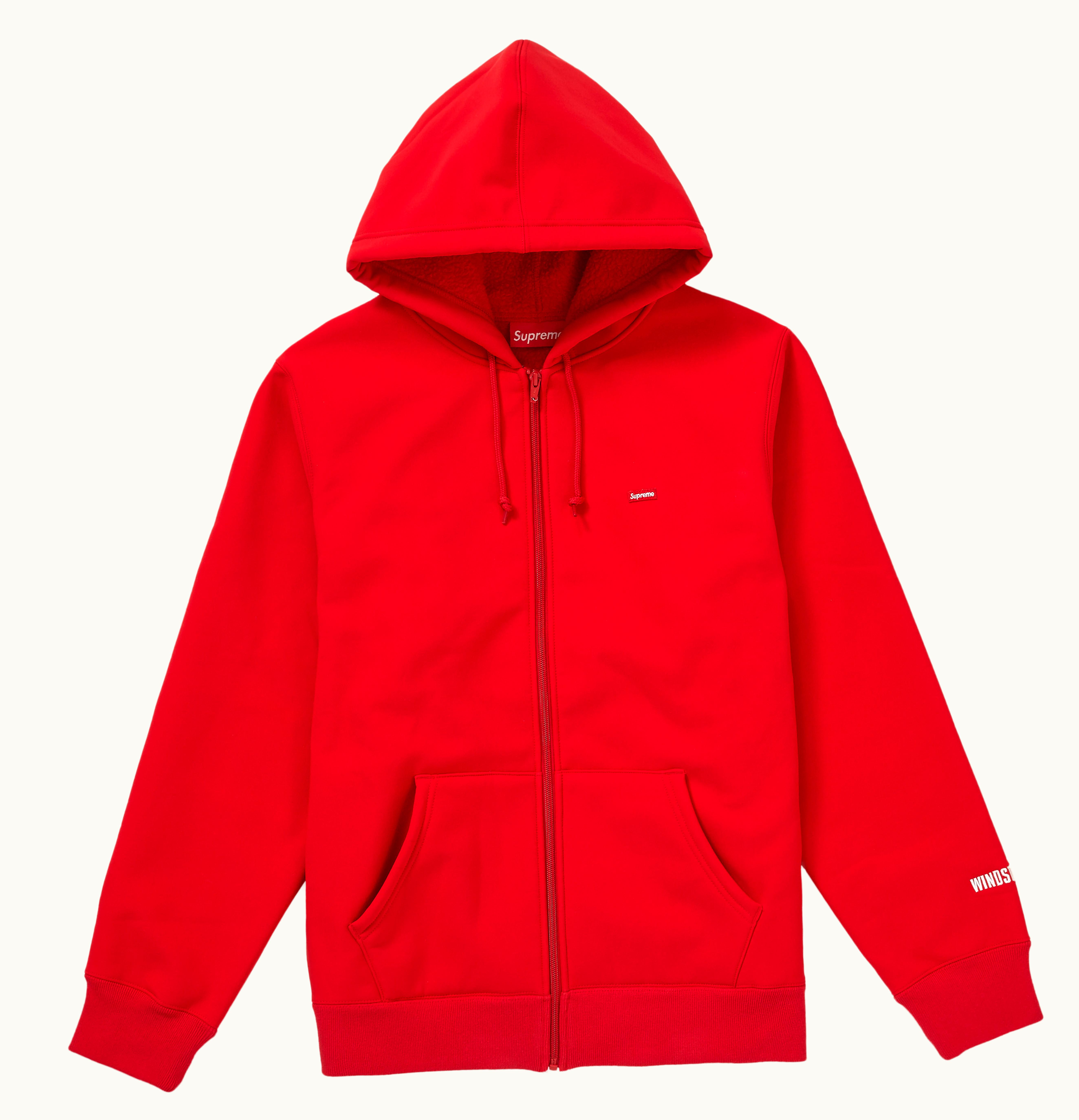 Supreme Supreme WINDSTOPPER Zip Up Hooded Sweatshirt FW19 Red