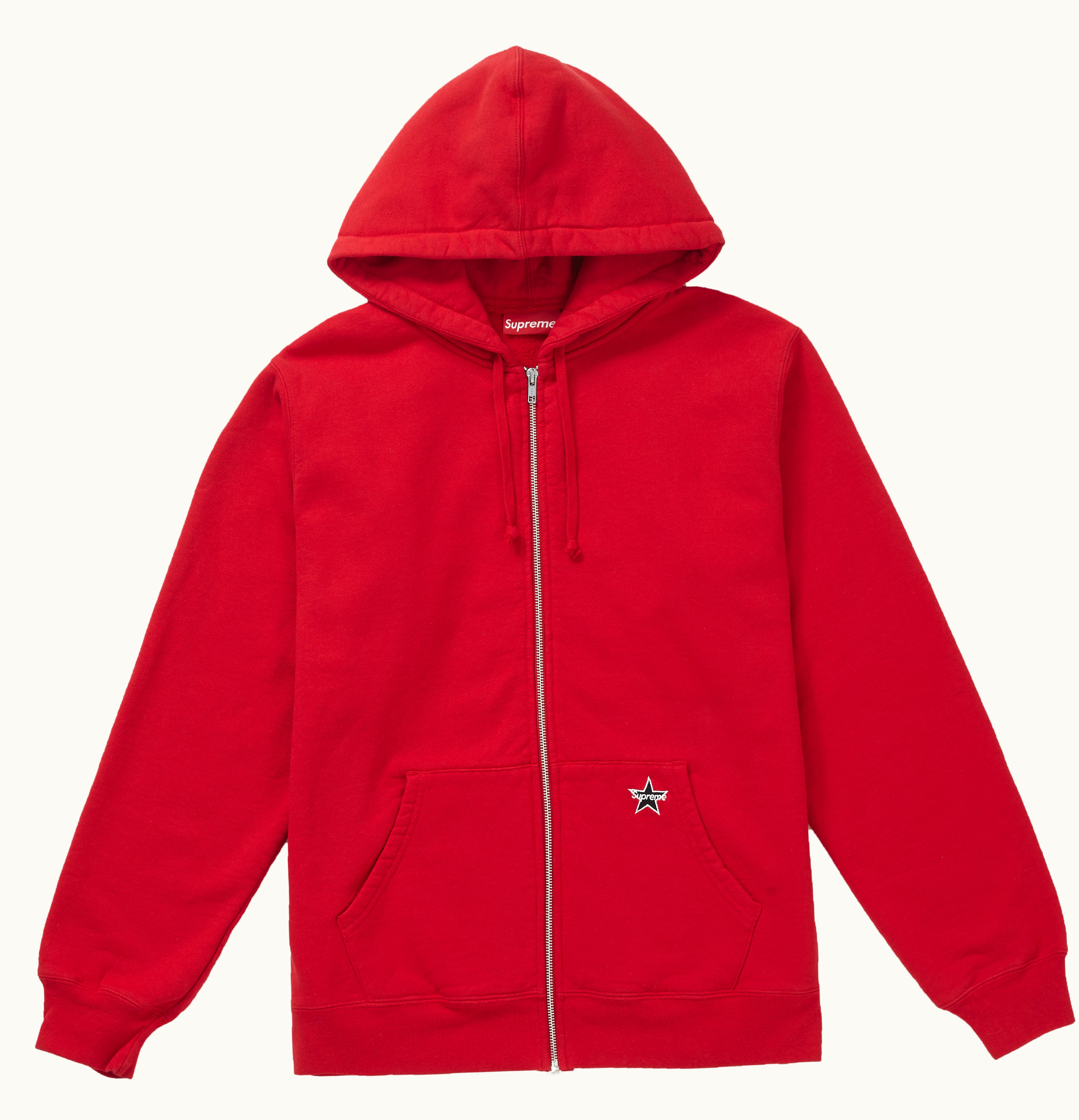 Supreme Supreme Star Zip Up Sweatshirt Red