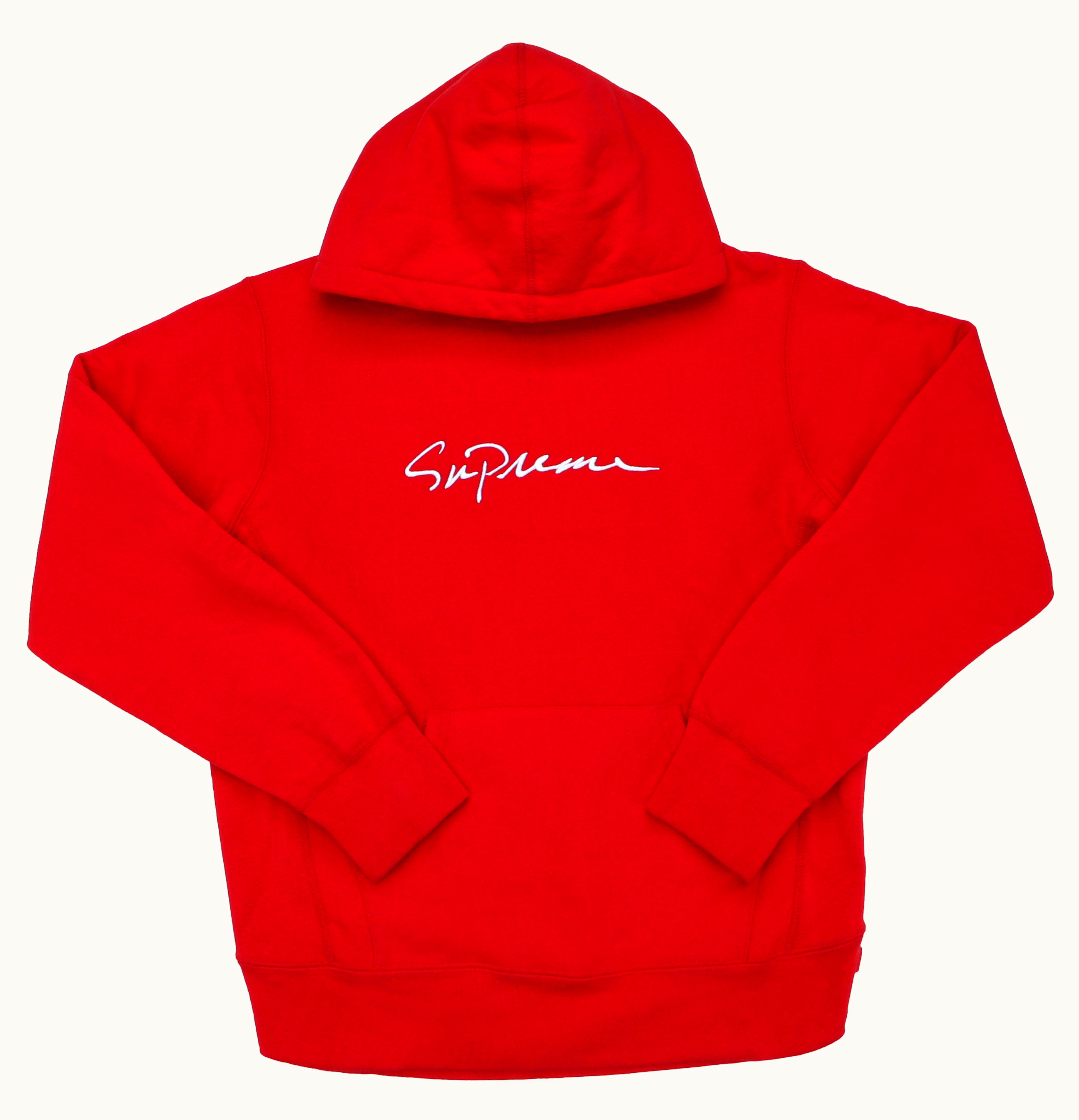 Supreme Supreme Classic Script Hooded Sweatshirt Red
