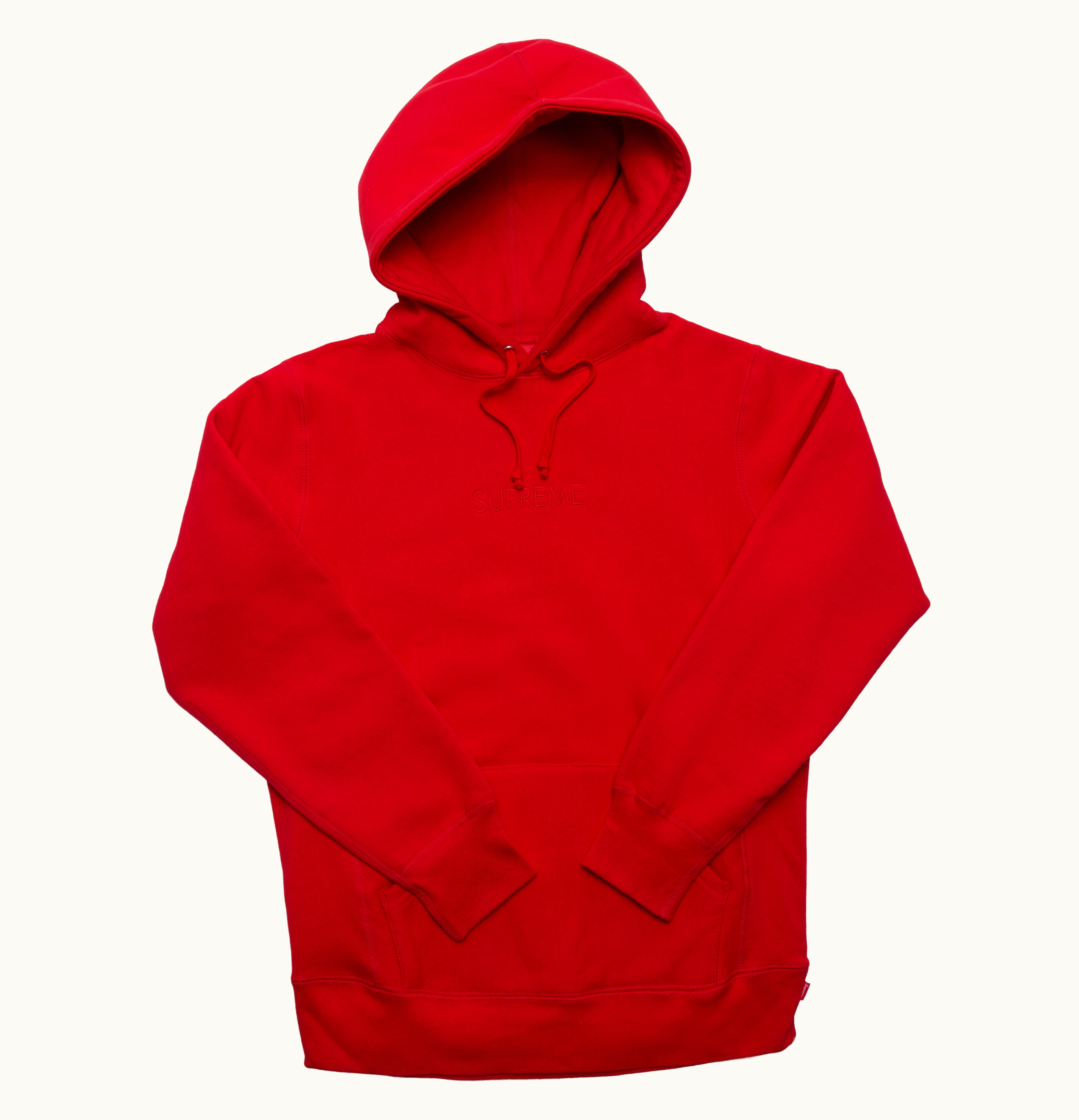 Supreme Supreme Tonal Embroidered Hoodie Red