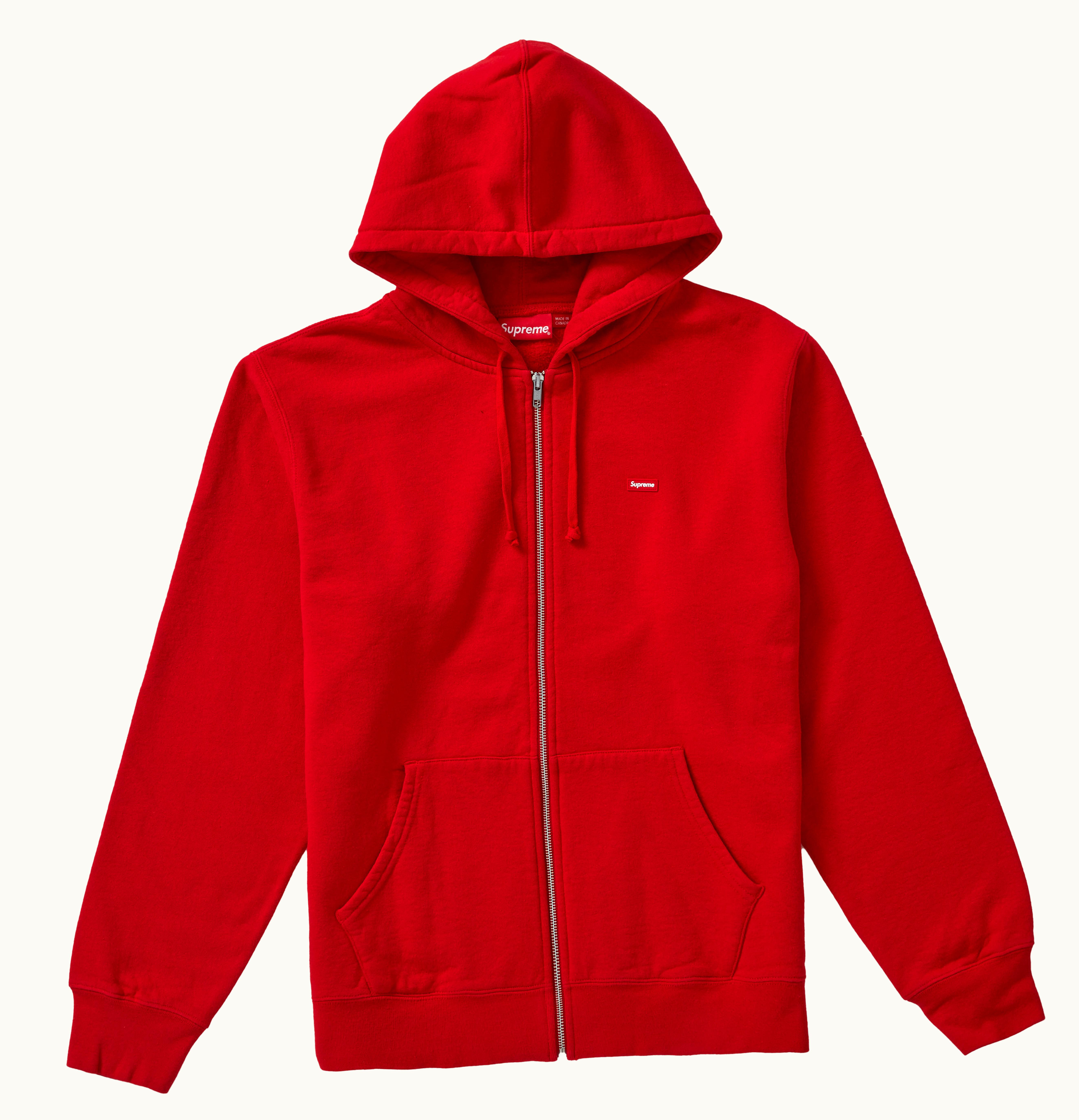 Supreme Supreme Small Box Zip Up Sweatshirt SS19 Red
