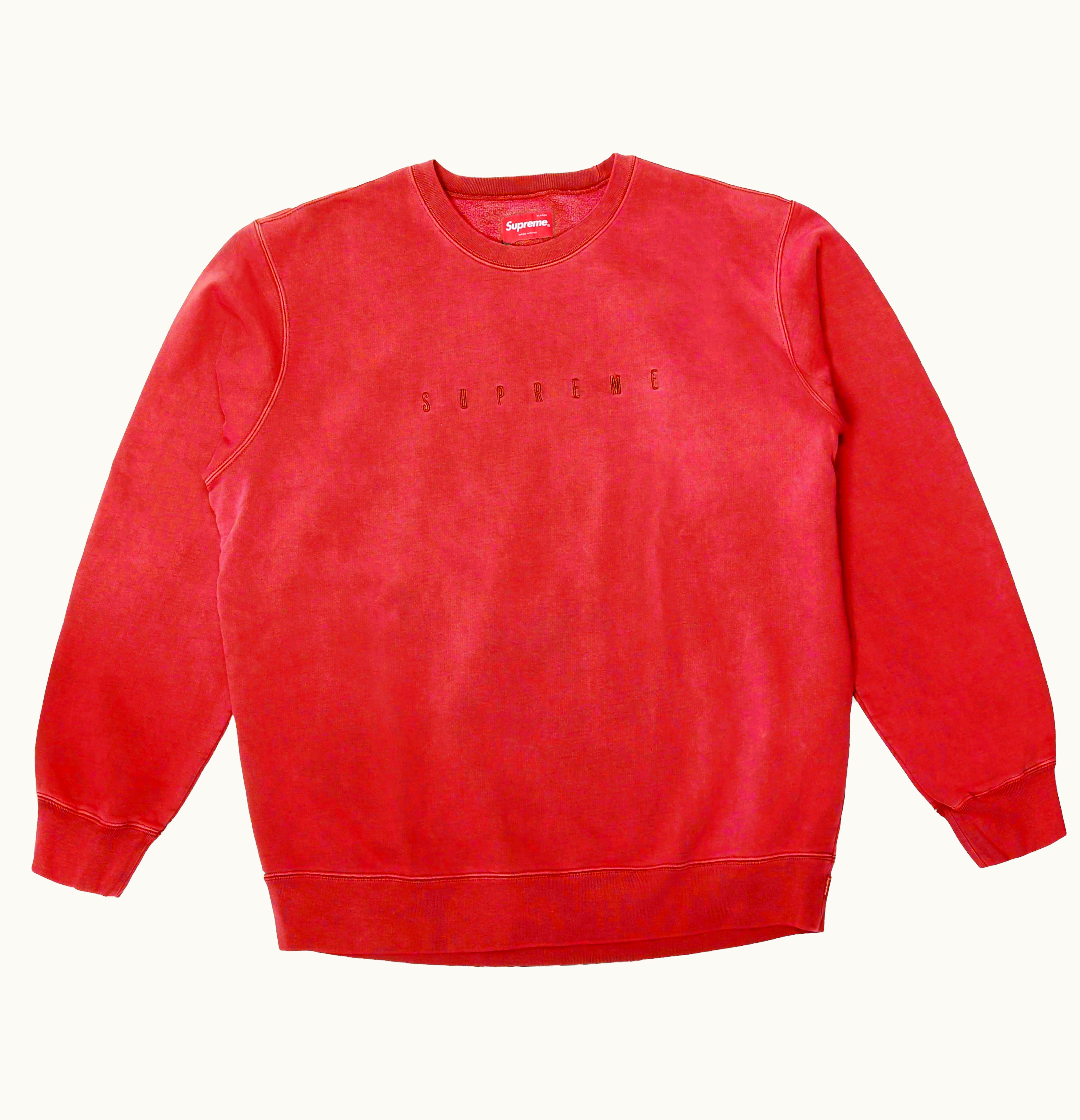 Supreme Supreme Overdyed Crewneck Sweatshirt Red