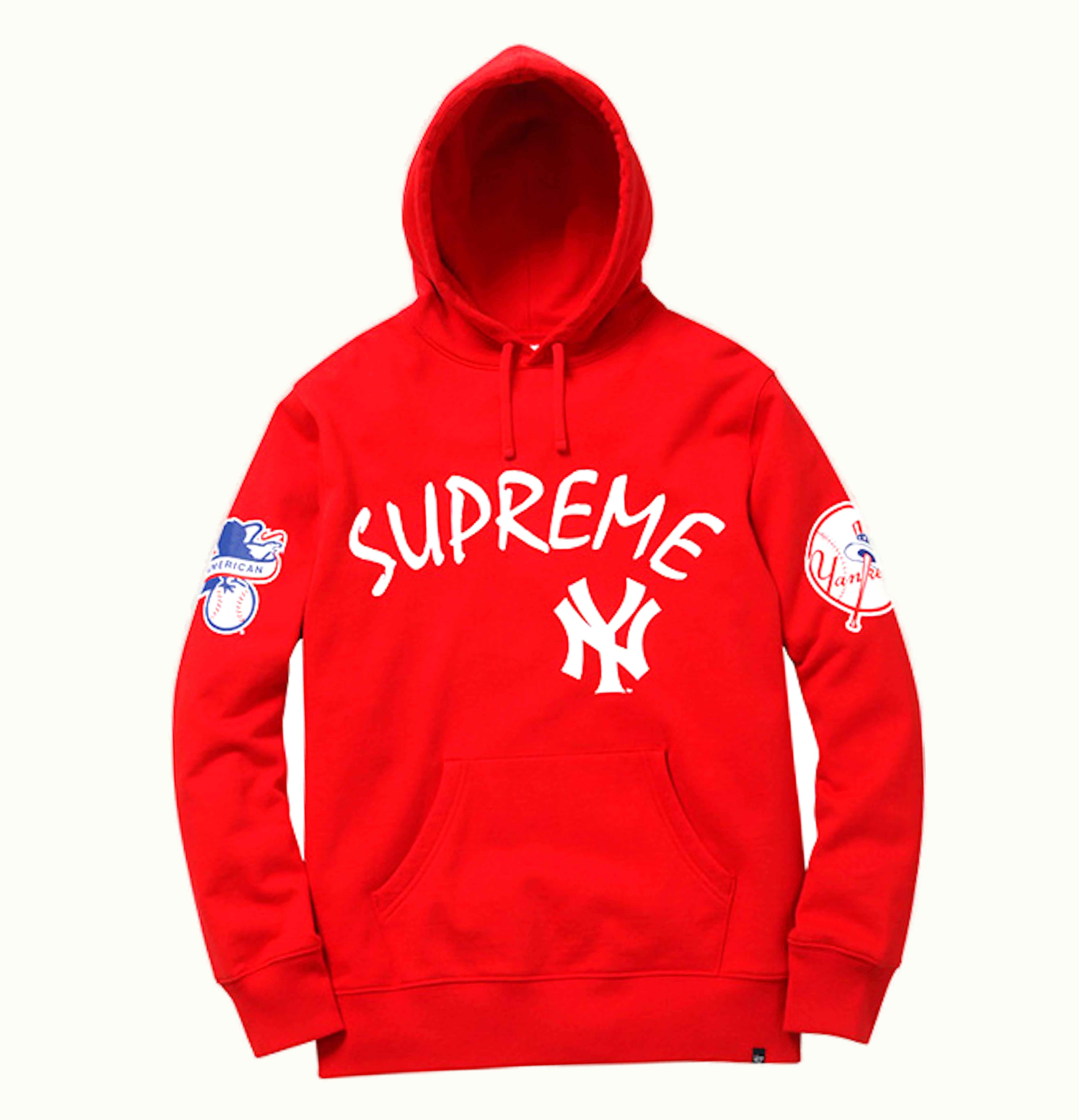 Supreme Supreme Yankees Hooded Sweatshirt Red