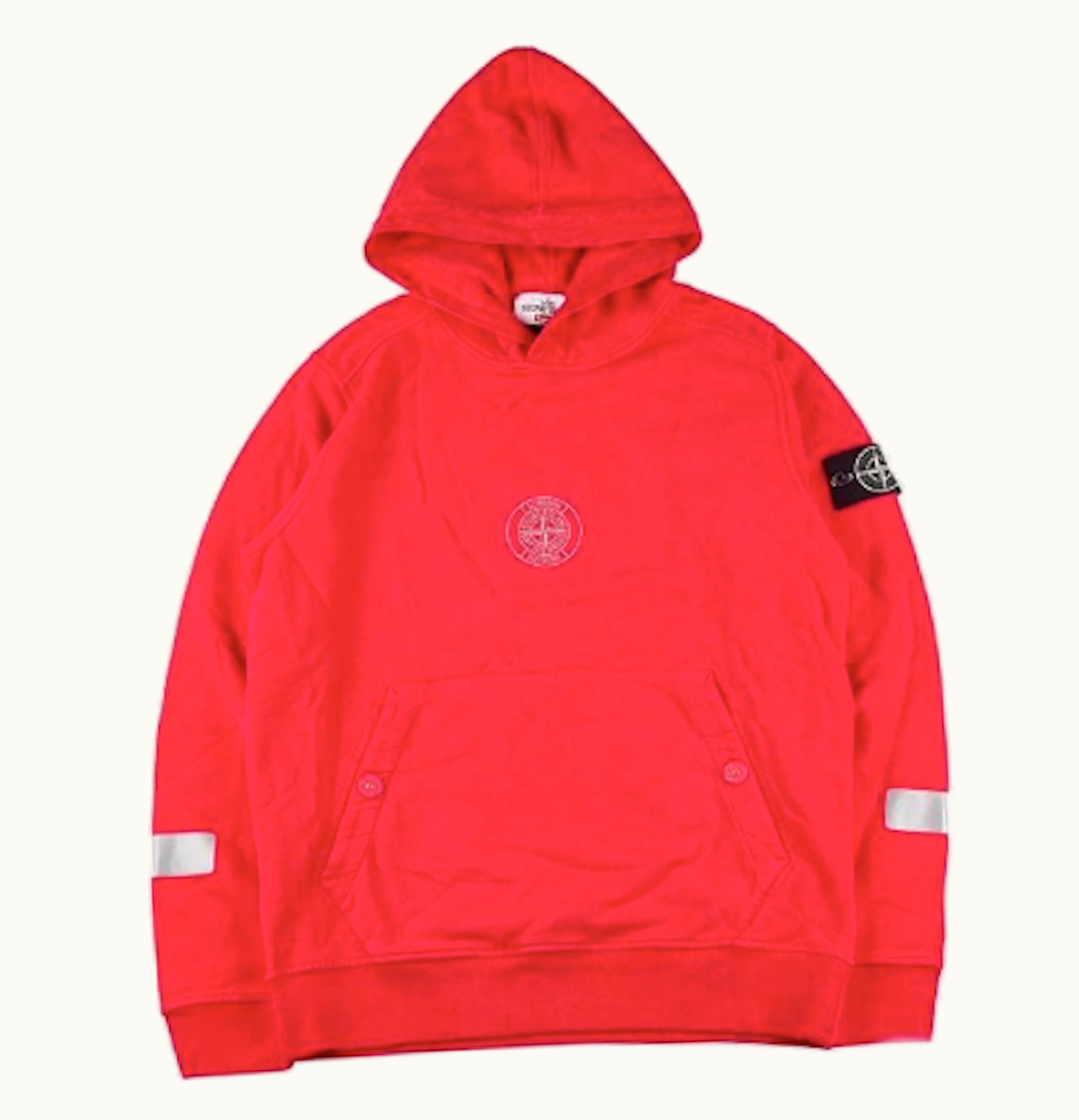 Supreme Supreme Stone Island Hooded Sweatshirt Red